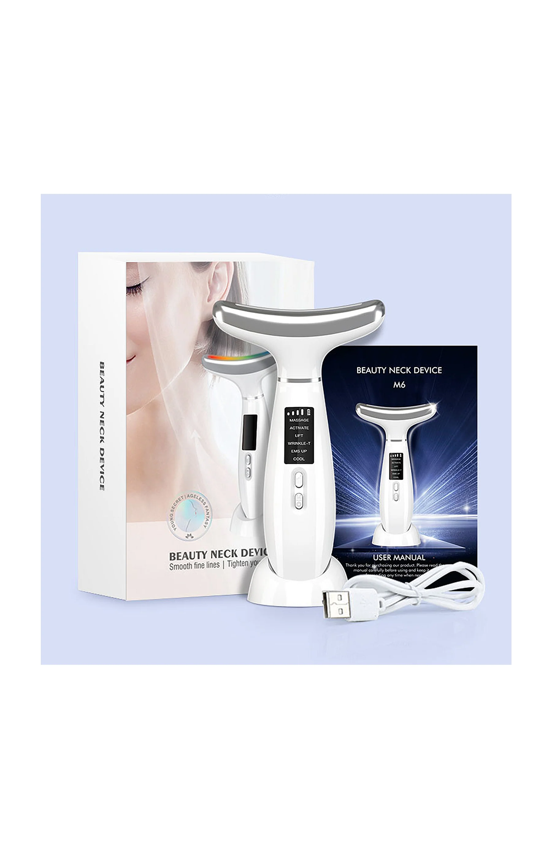 Appareil beauté 6-en-1 - Visage - Blanc - Image 5