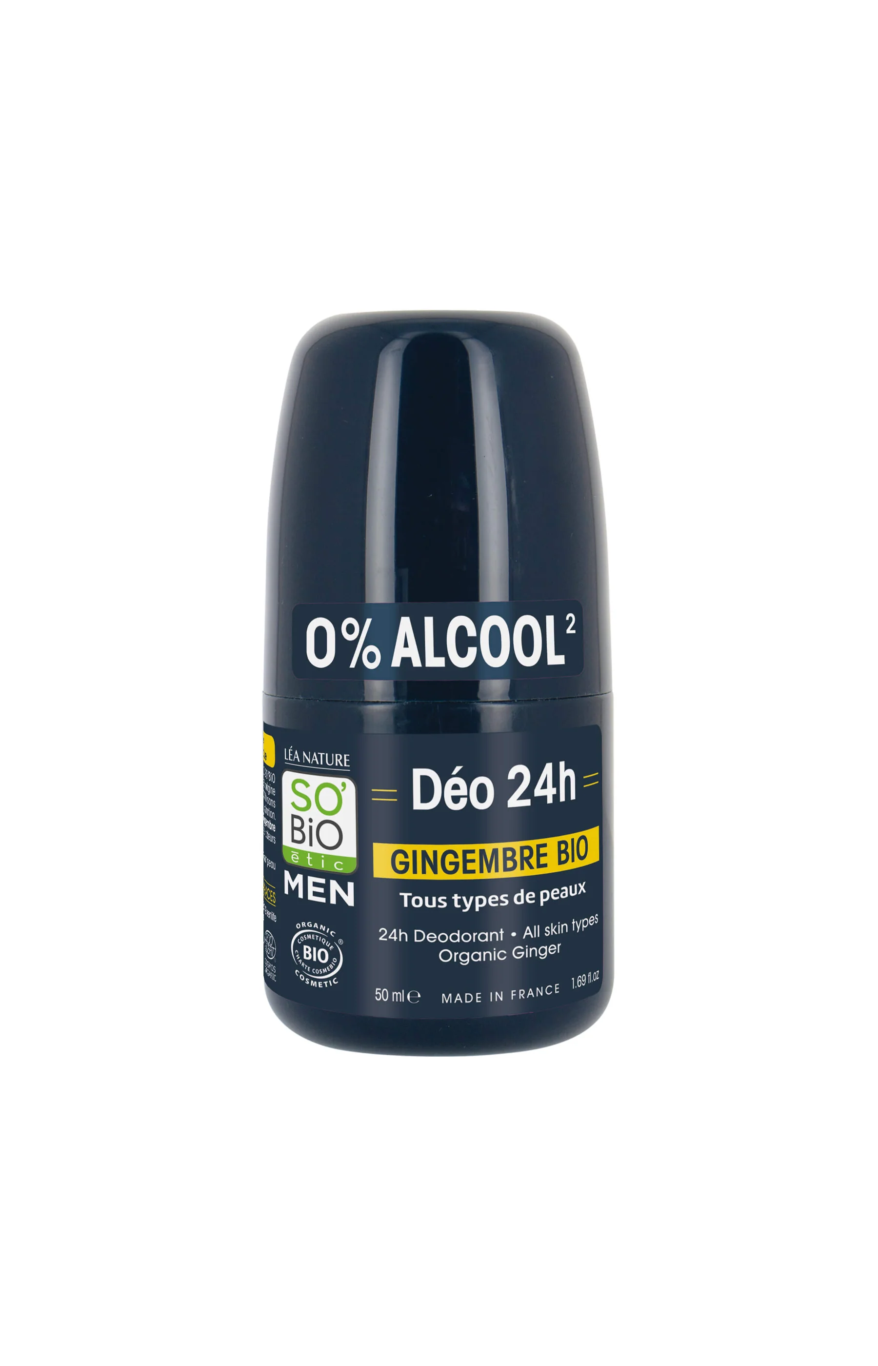 Déodorant bio 24h - Gingembre bio - Homme - 50 ml