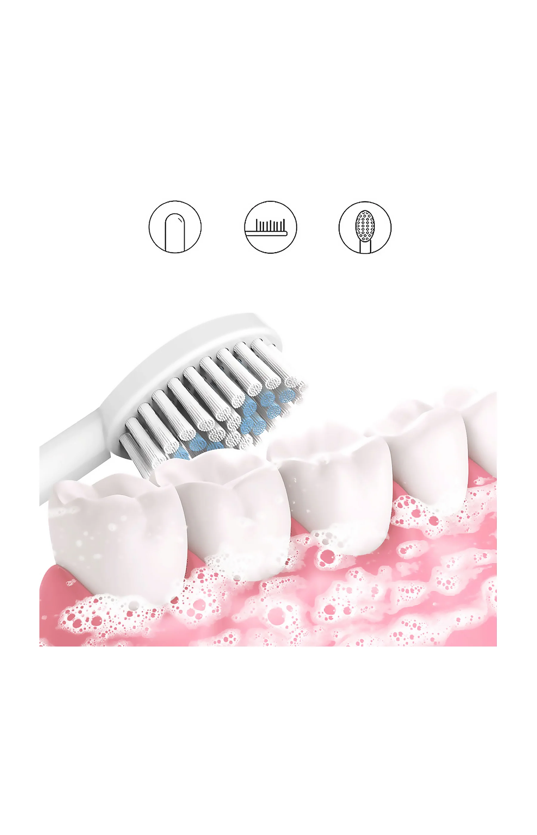 Brosse à dents électrique rechargeable - Blanc - Image 2