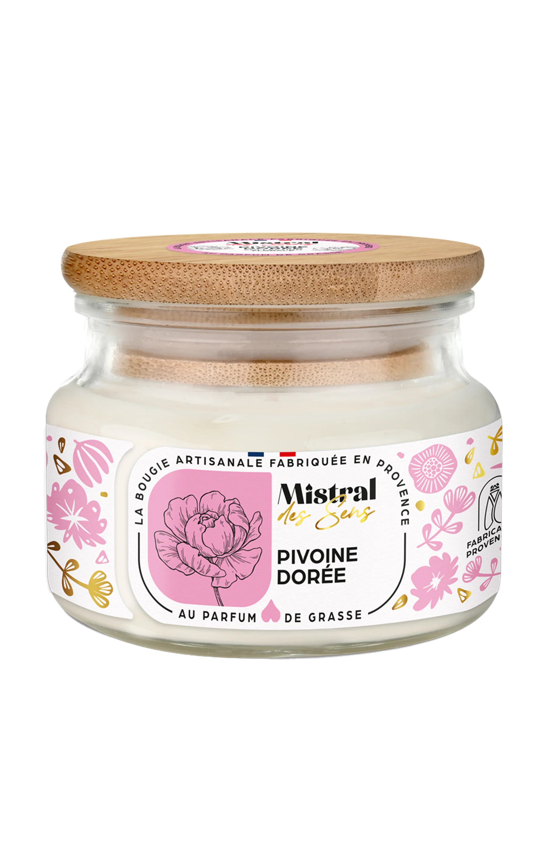 Bougie parfumée - Pivoine dorée - 150 ml