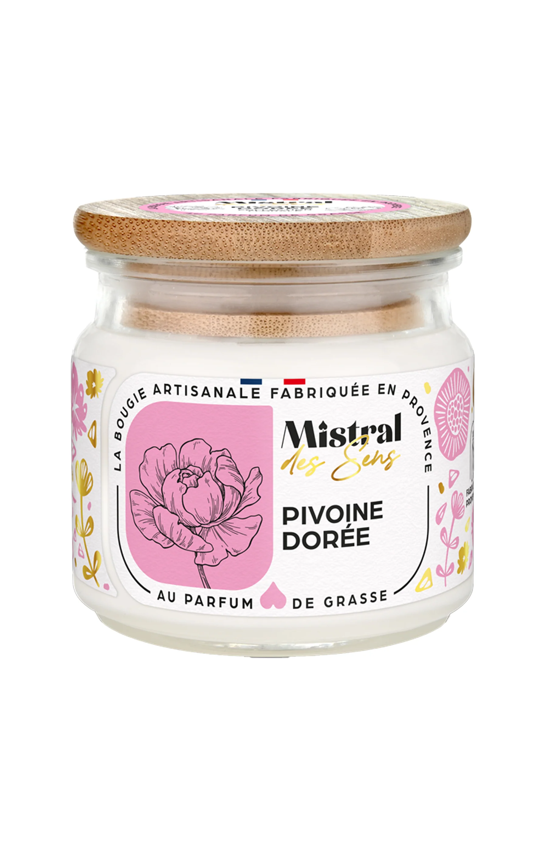 Bougie parfumée -  Pivoine dorée - 300 ml