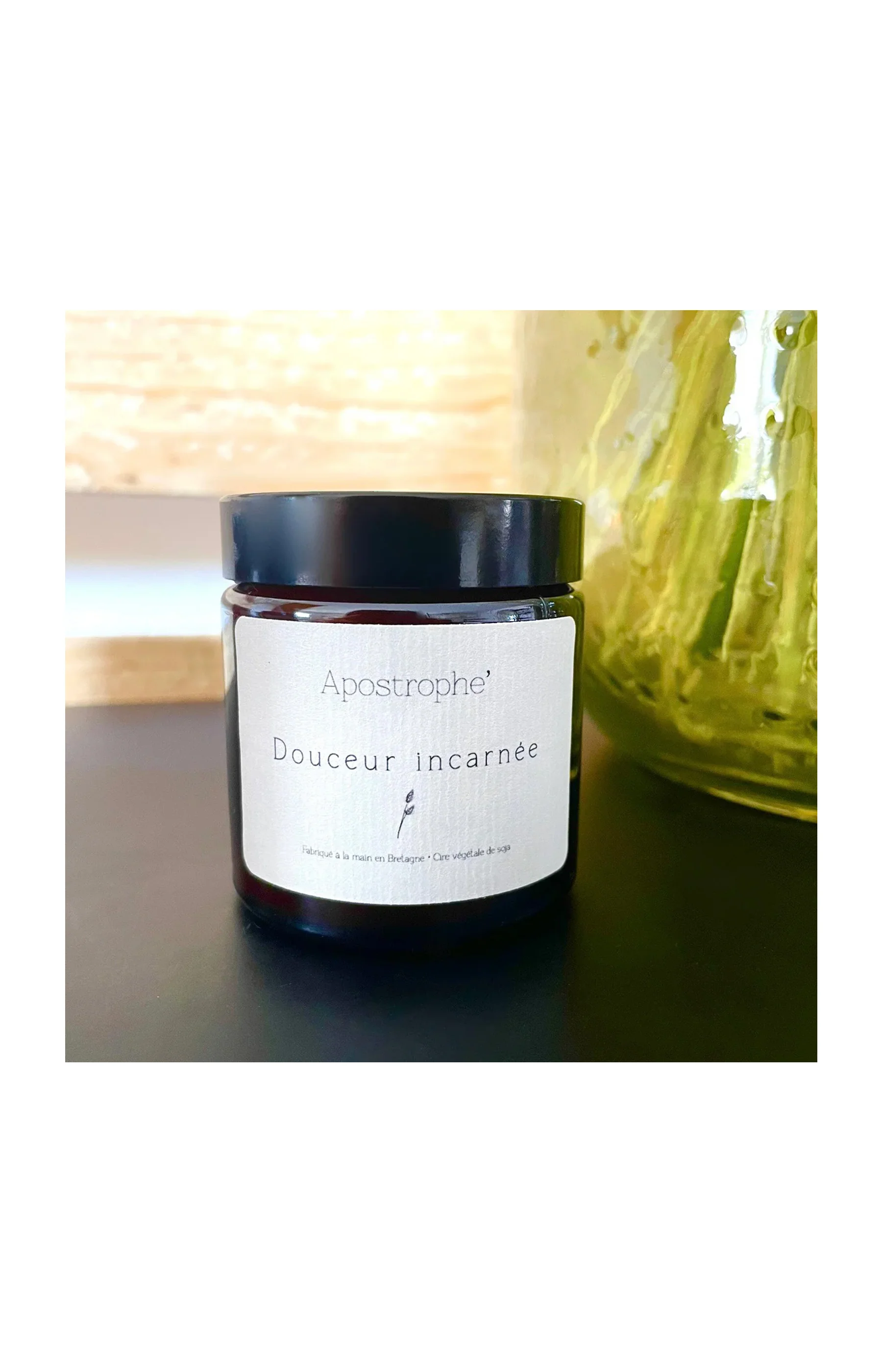 Bougie parfumée - Figue noire, Bois de santal, Bergamote - Douceur Incarnée - 40h