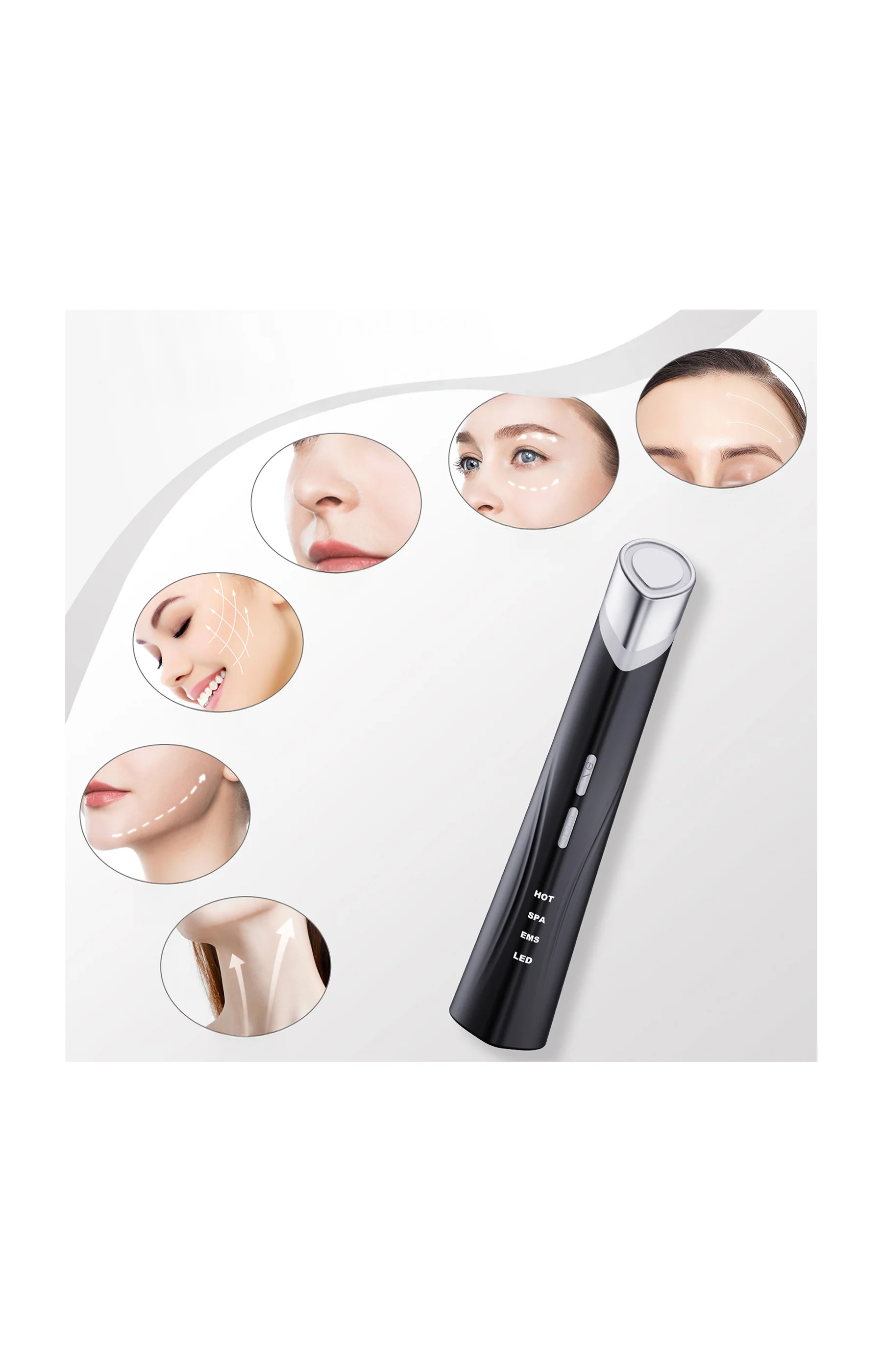 Appareil beauté 4-en-1 - Visage - Noir - Image 4
