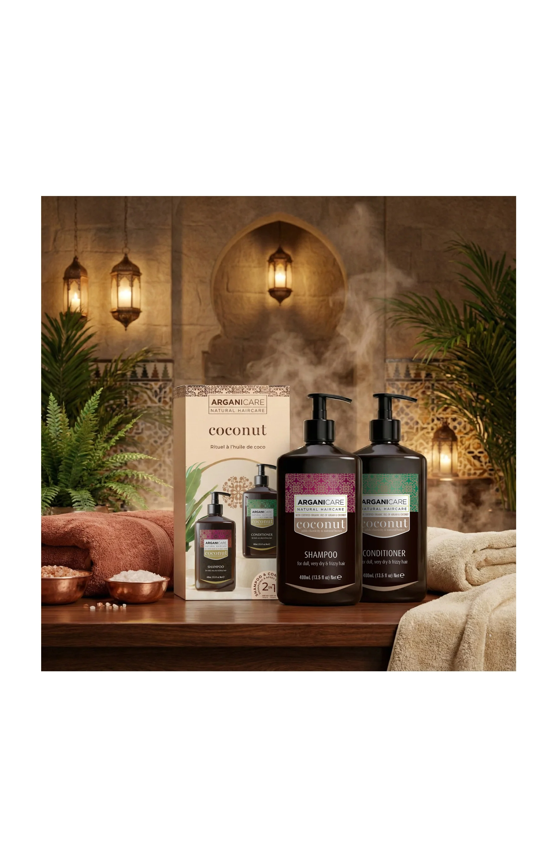 Coffret nutrition extrême - Coco - Cheveux très secs & frisés - 2 x 400 ml - Image 2