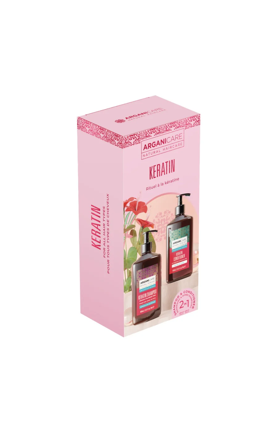 Coffret shampoing & après-shampoing réparateur & fortifiant - Kératine - 2 x 200 ml - Image 3