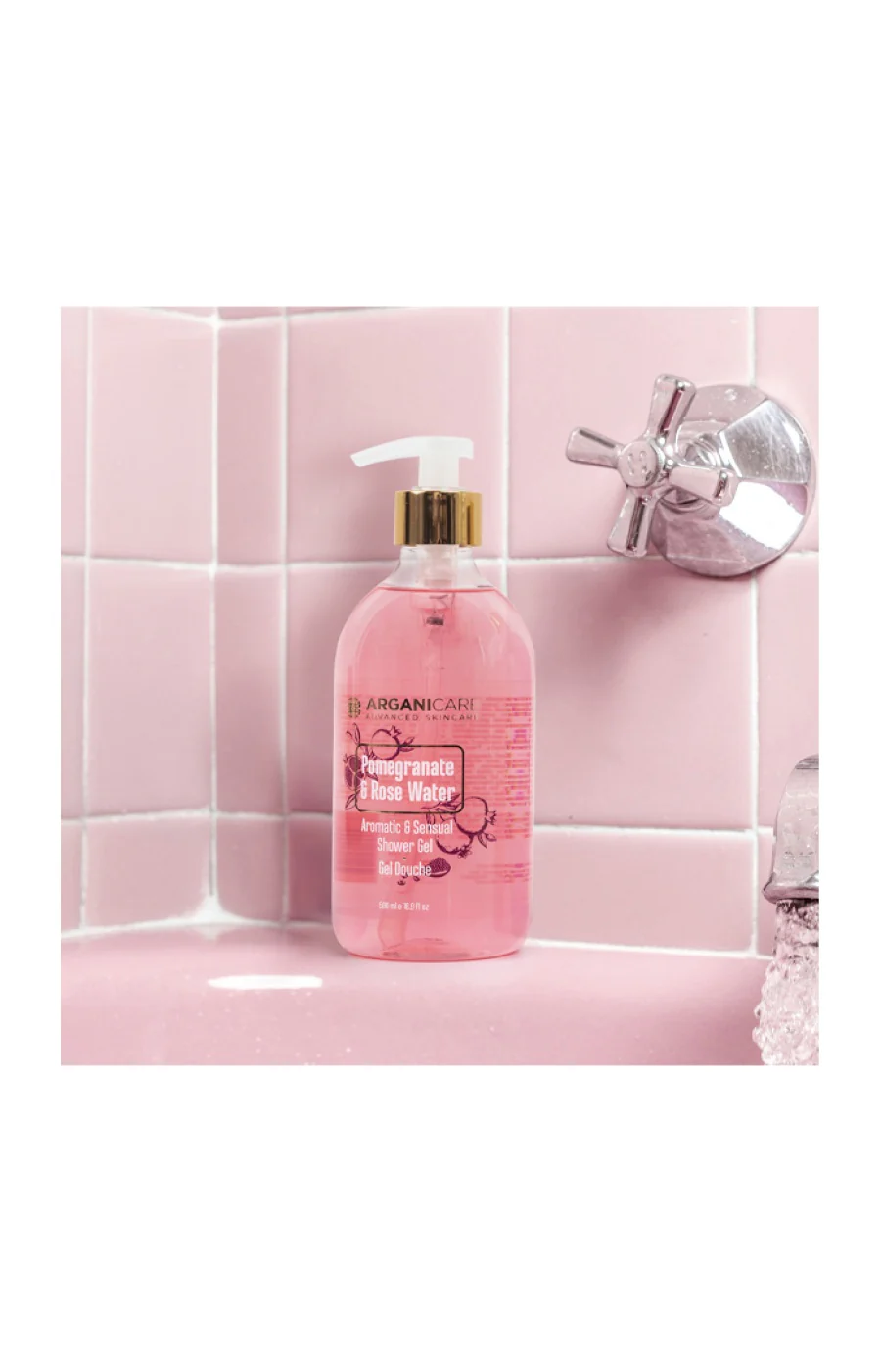 Gel douche hydratant - Grenade & eau de rose - 500 ml - Image 2