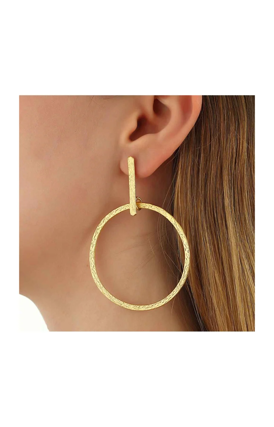 Boucles d'oreilles - Laiton plaqué or - Image 2