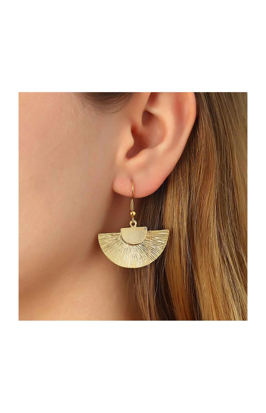 Boucles d'oreilles - Laiton plaqué or - Image 2