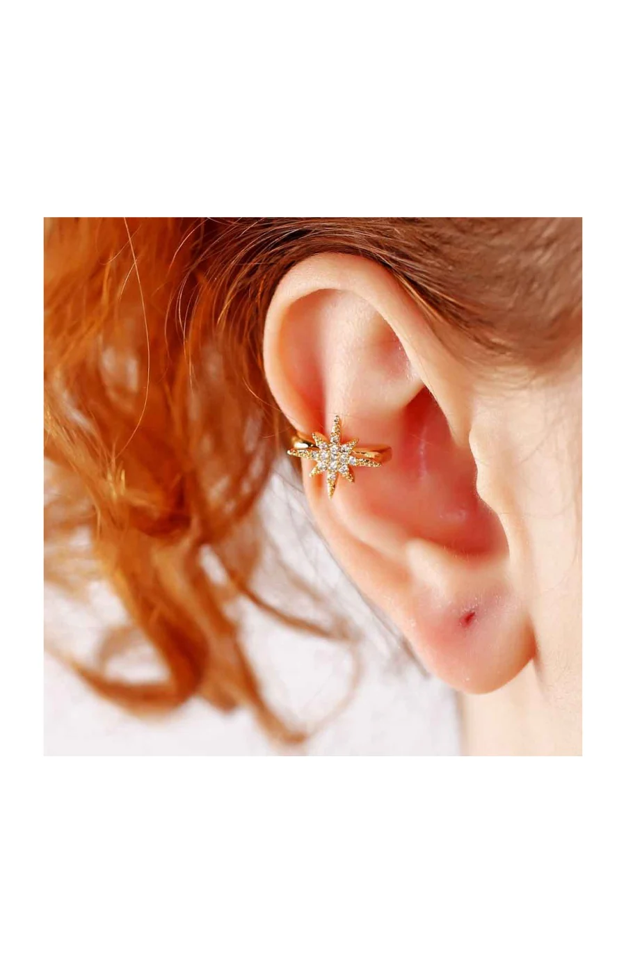 Earcuff étoile - Laiton plaqué or - Image 2