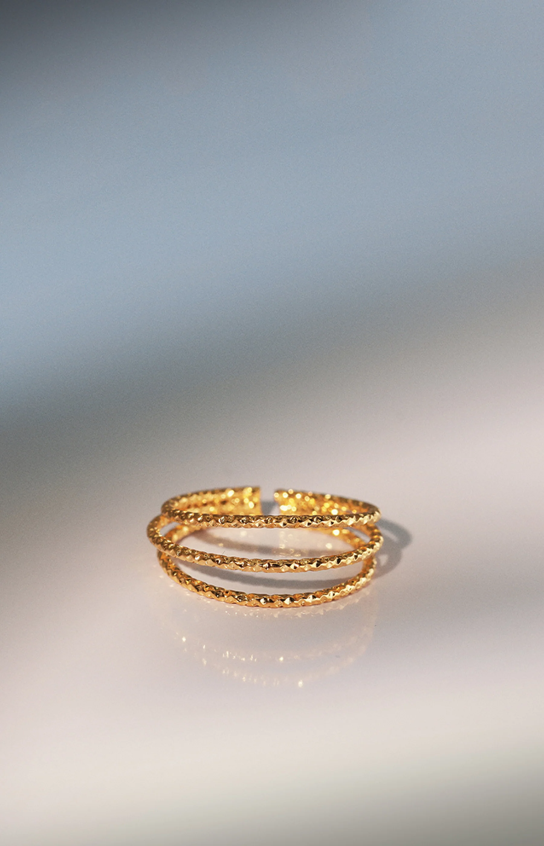 Bague Ajustable Viviane - Acier inoxydable - Doré - Image 2