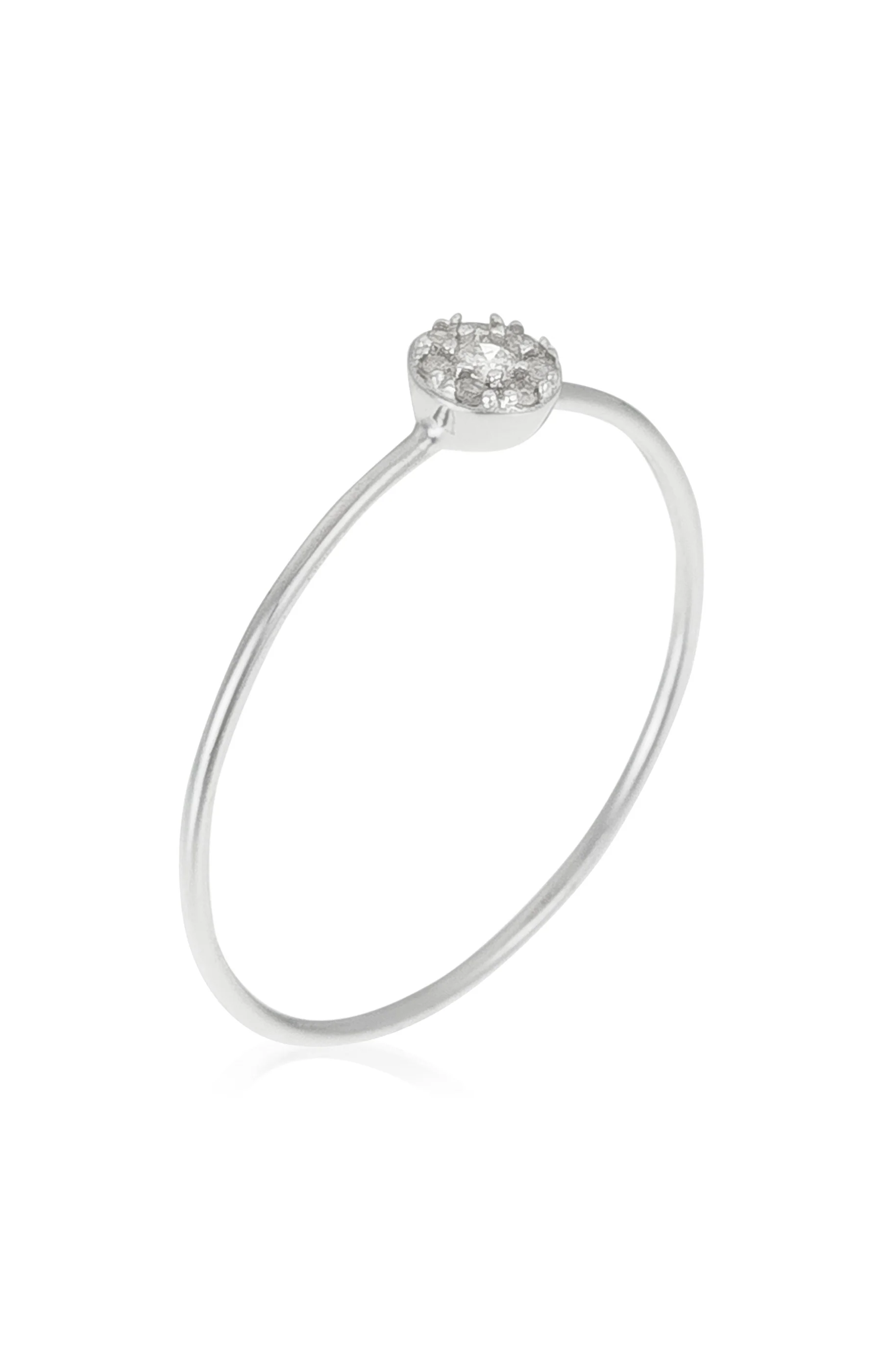 Bague Reine de Beauté - Or blanc 275/1000 & diamant