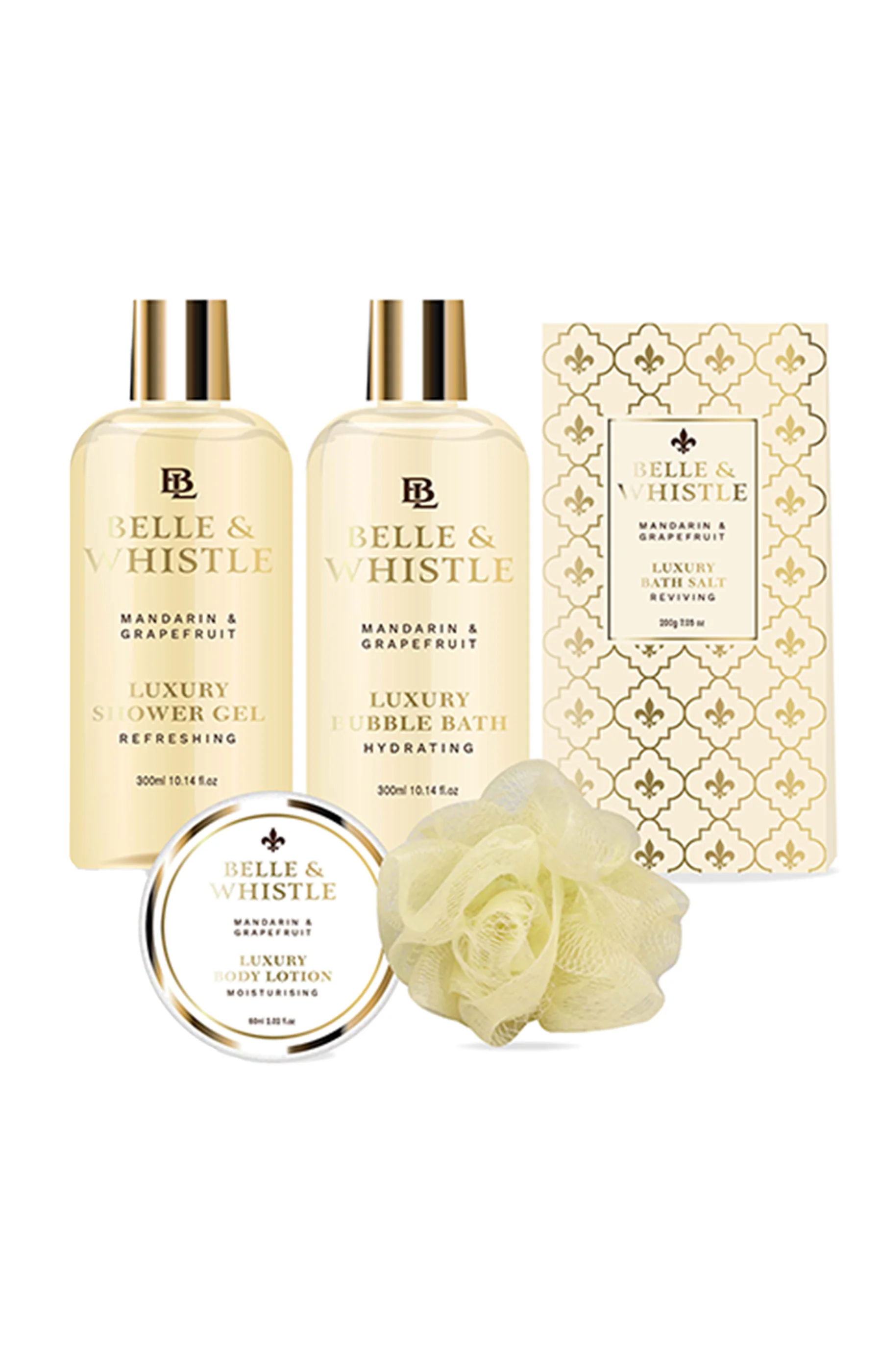 Coffret de bain baignoire -  Belle Luxury In Gold - 5 produits - Image 2