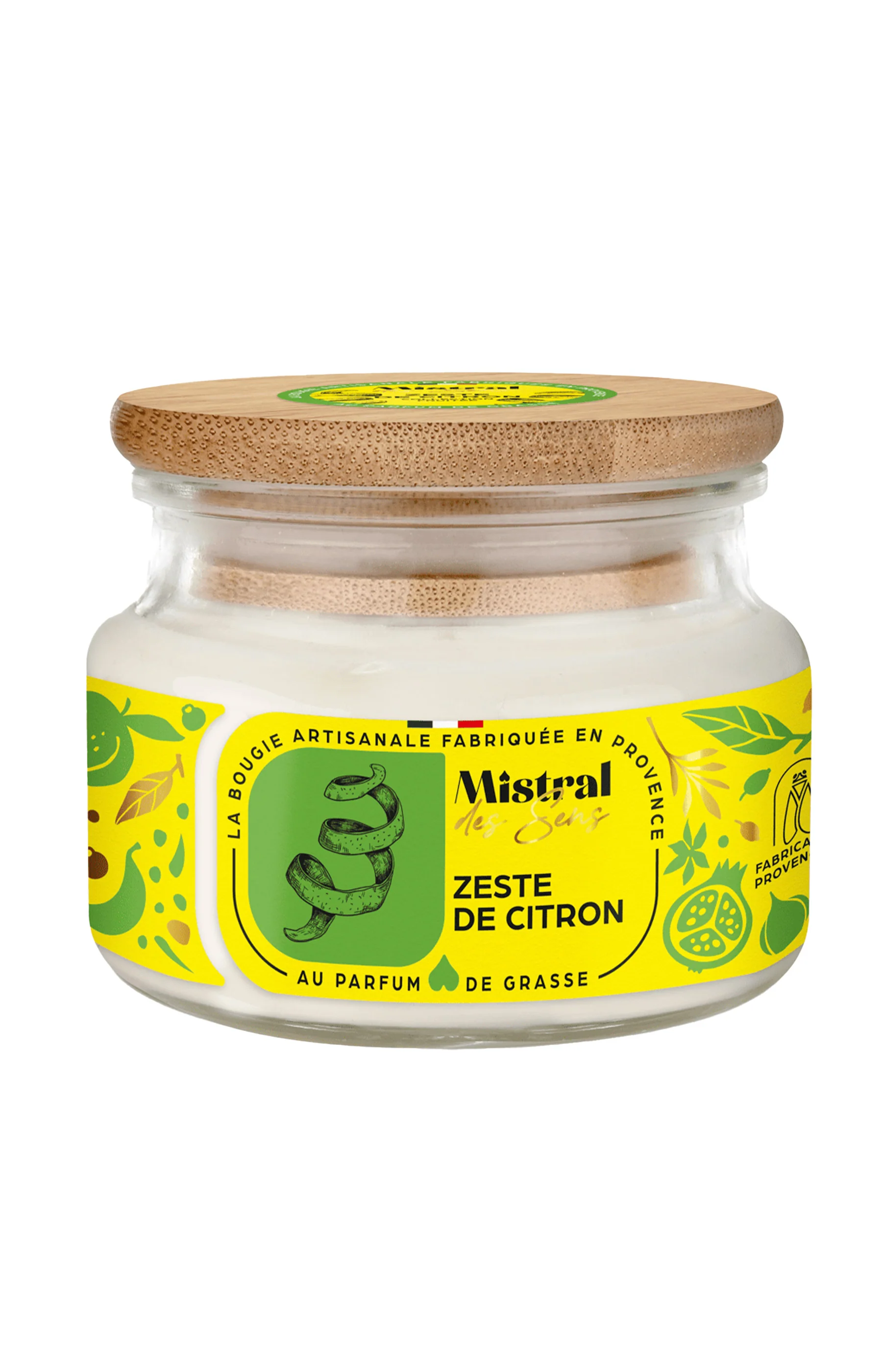 Bougie parfumée - Zeste de citron - 300 ml