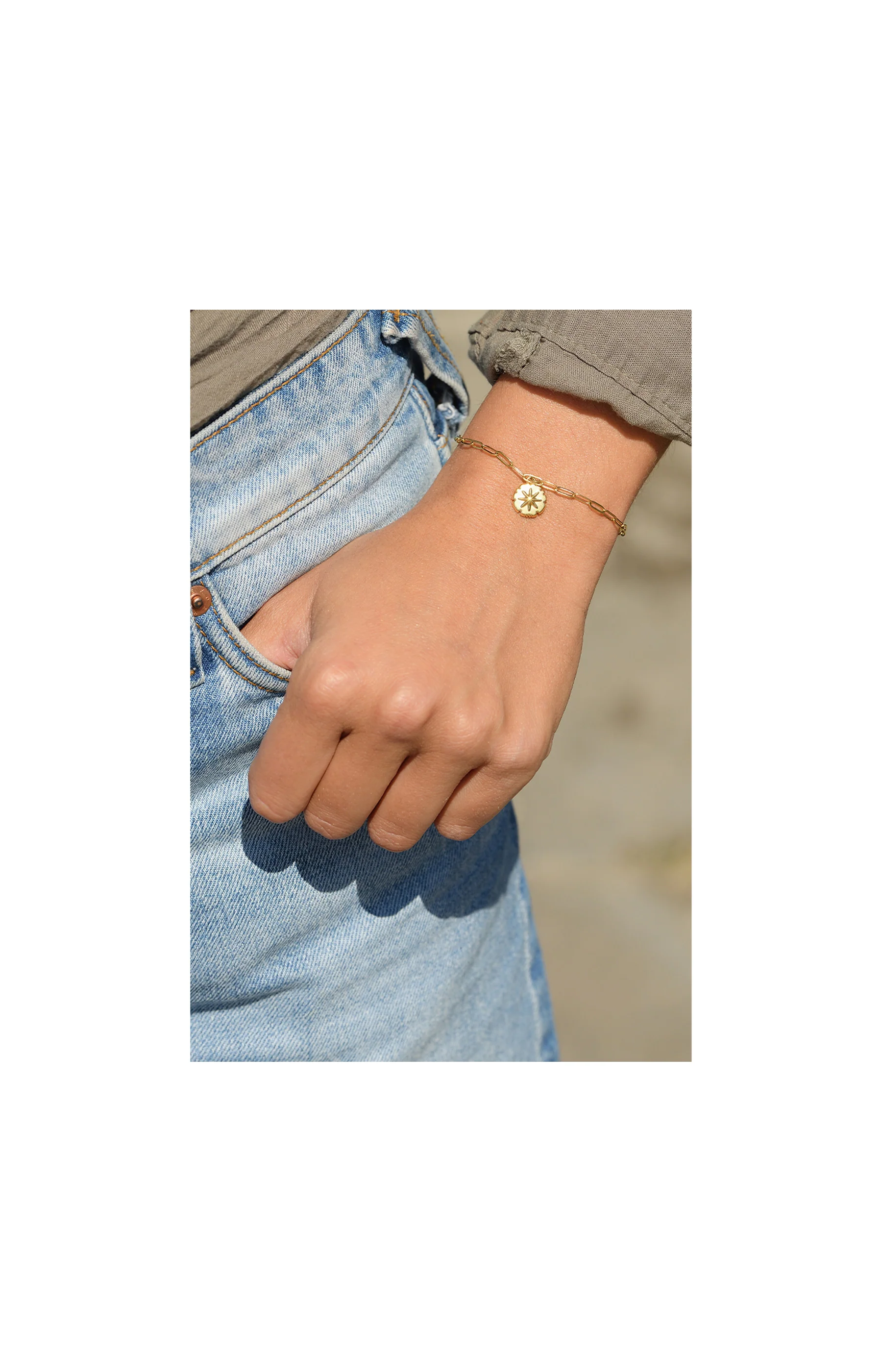 Bracelet Delphine - Acier inoxydable - Doré - Image 2