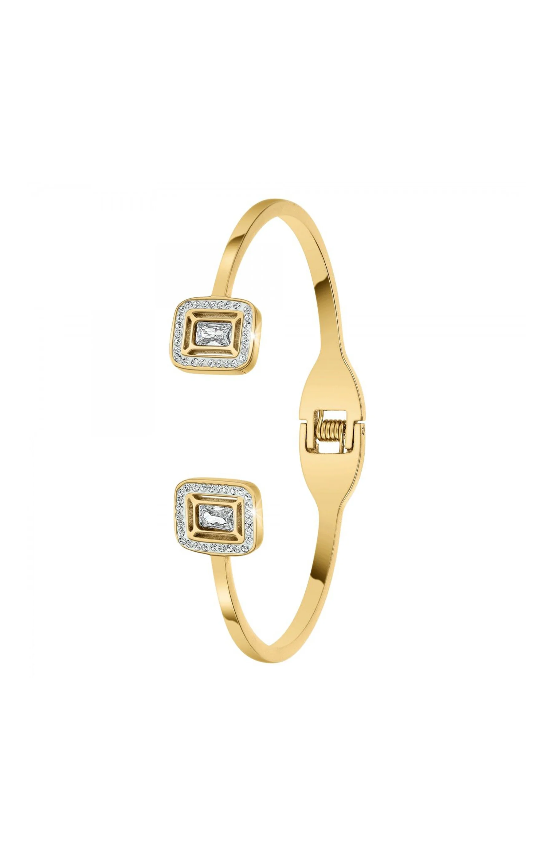 Bracelet - Acier onoxydable & cristaux - Doré
