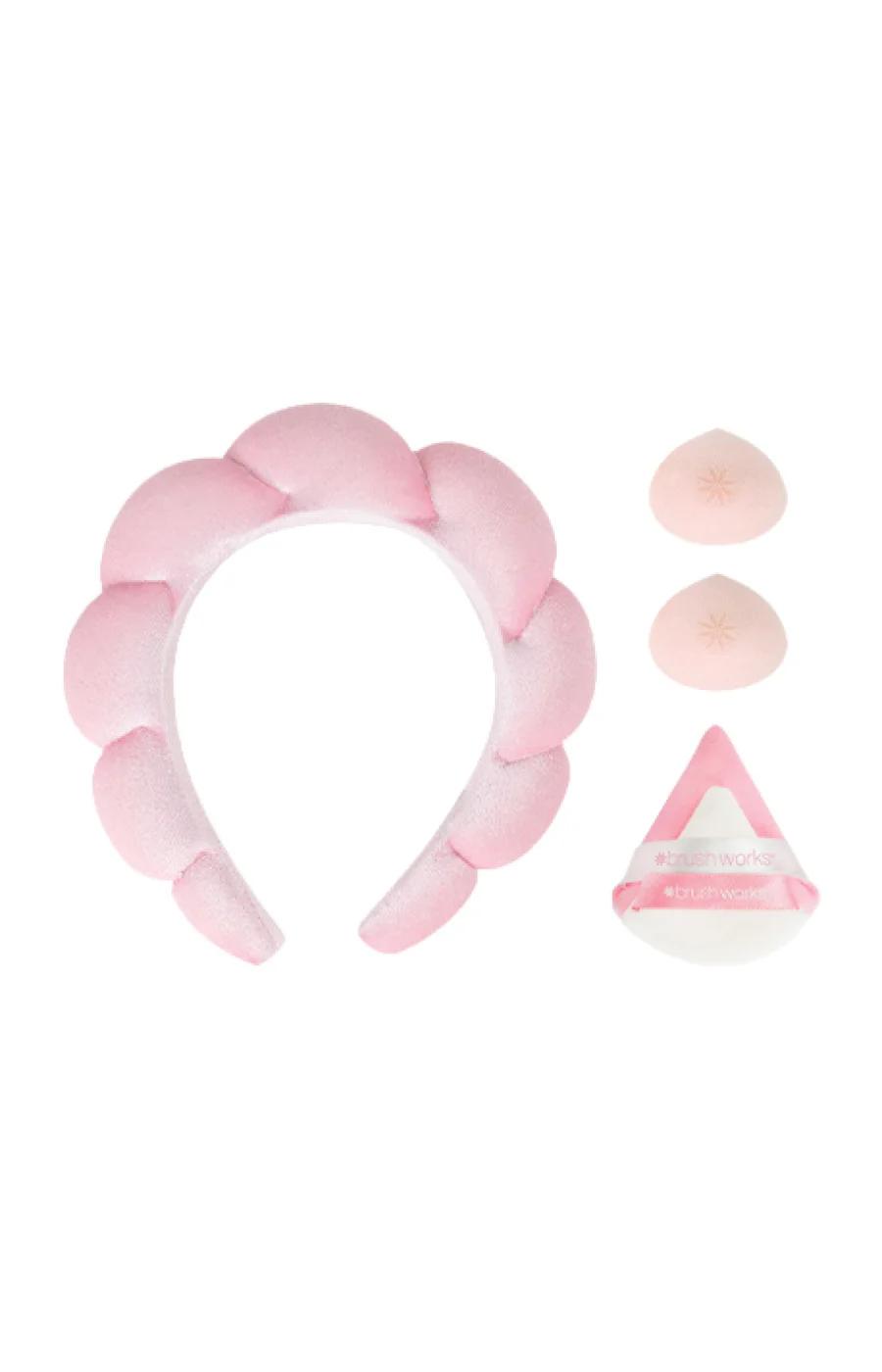 Coffret serre-tête & houppettes - Cheveux & visage - Rose - 5 accessoires - Image 3