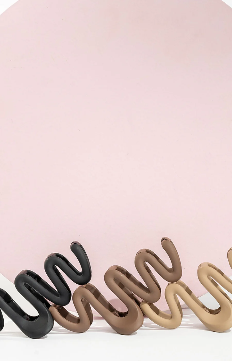 Trio de pinces à cheveux - Marron & beige - Image 3