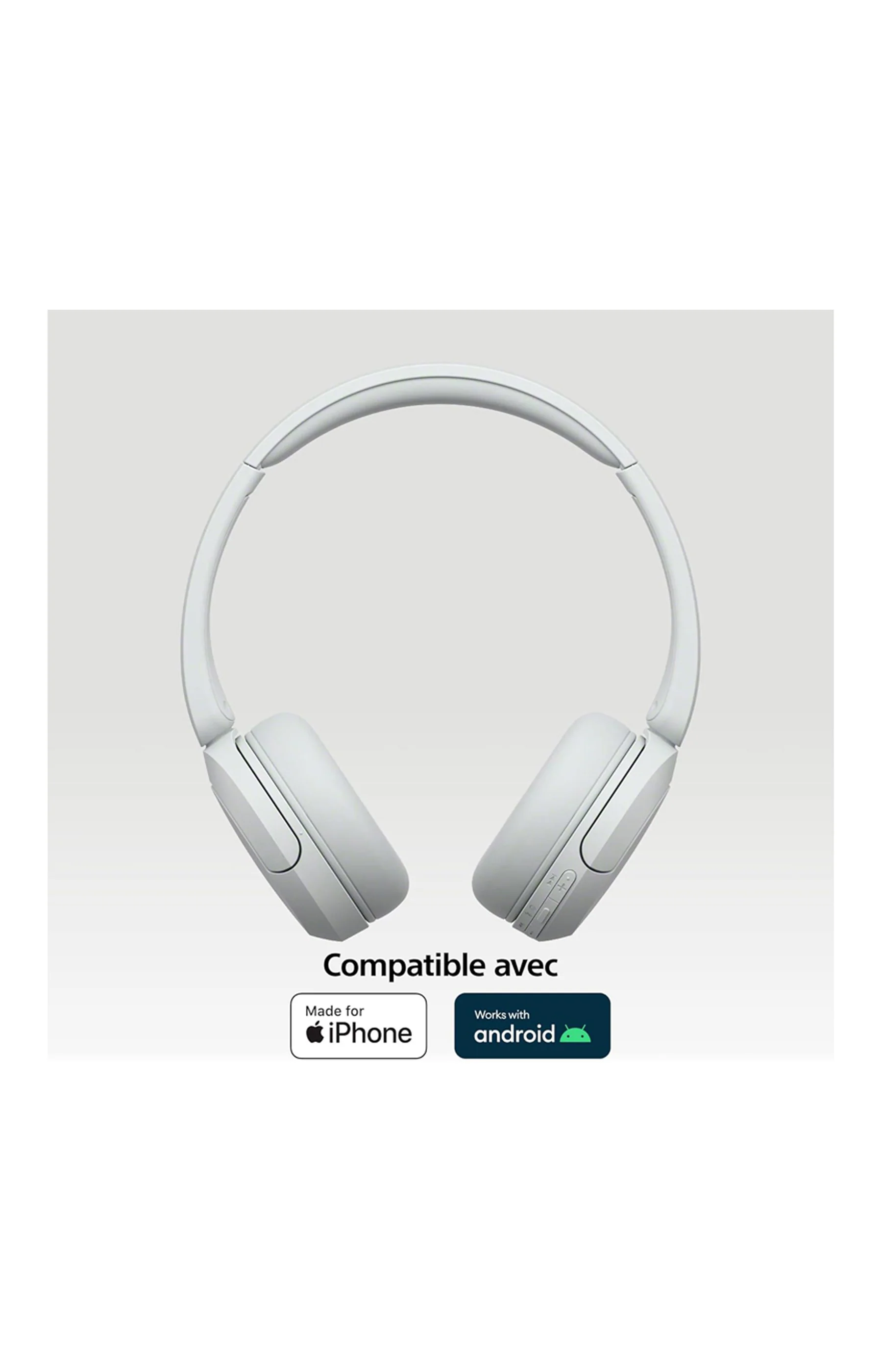 Casque Bluetooth - Sony WH-CH520 - Blanc - Image 4