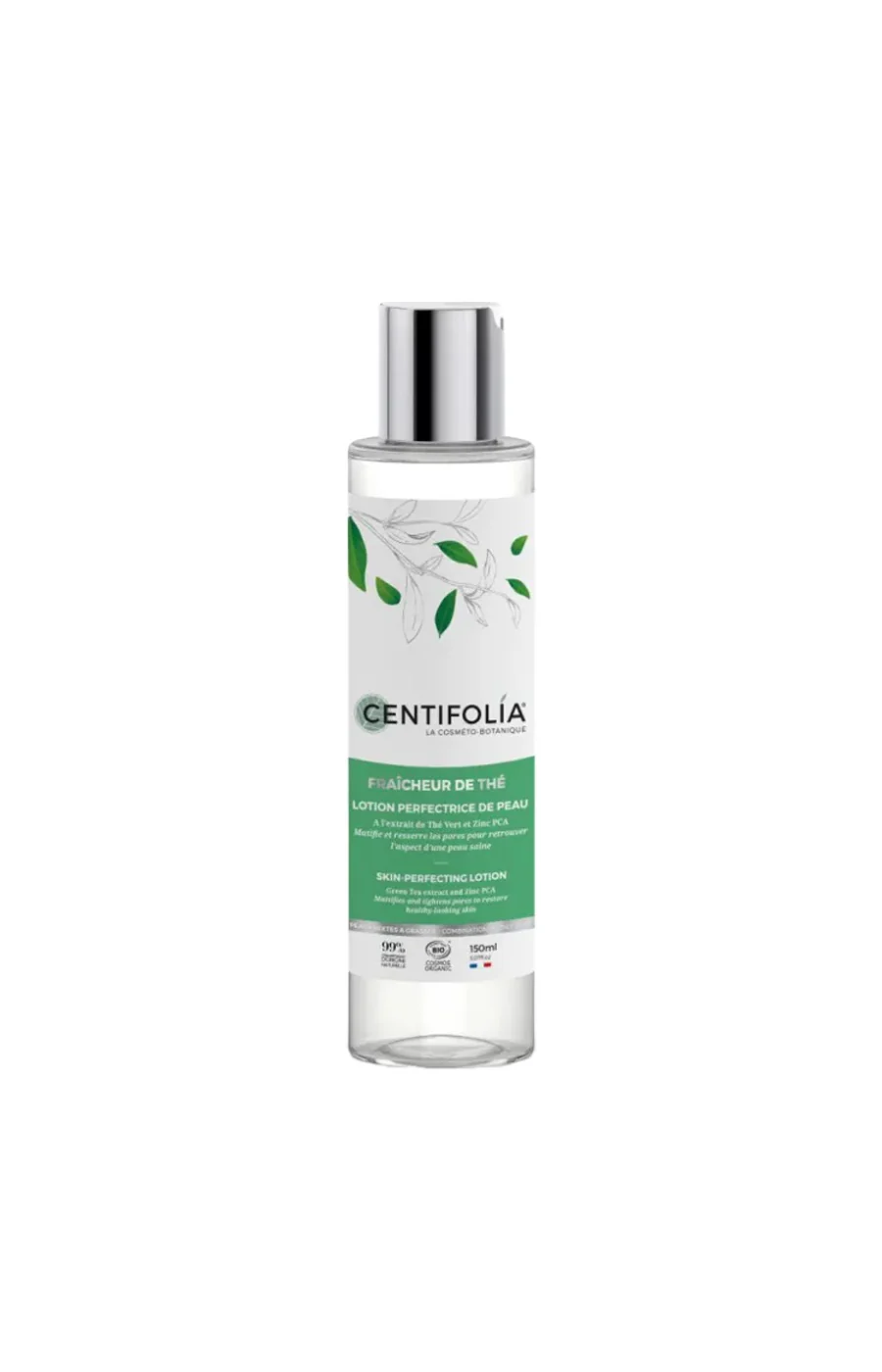 Lotion perfectrice de peau bio - Thé vert & zinc - Visage - 150 ml