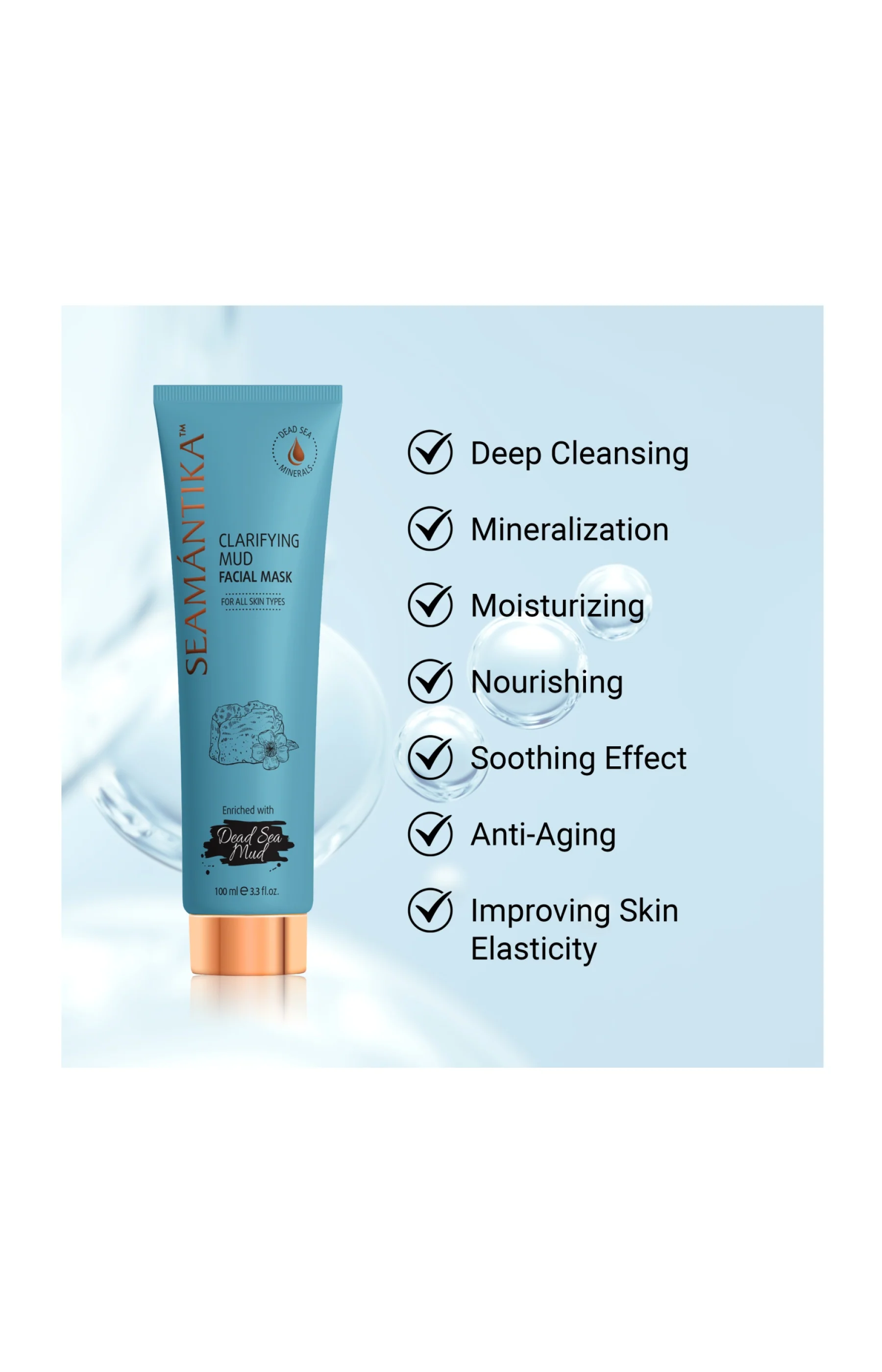 Masque purifiant - Boue de la mer morte & argile kaolin - Visage - 100 ml - Image 3