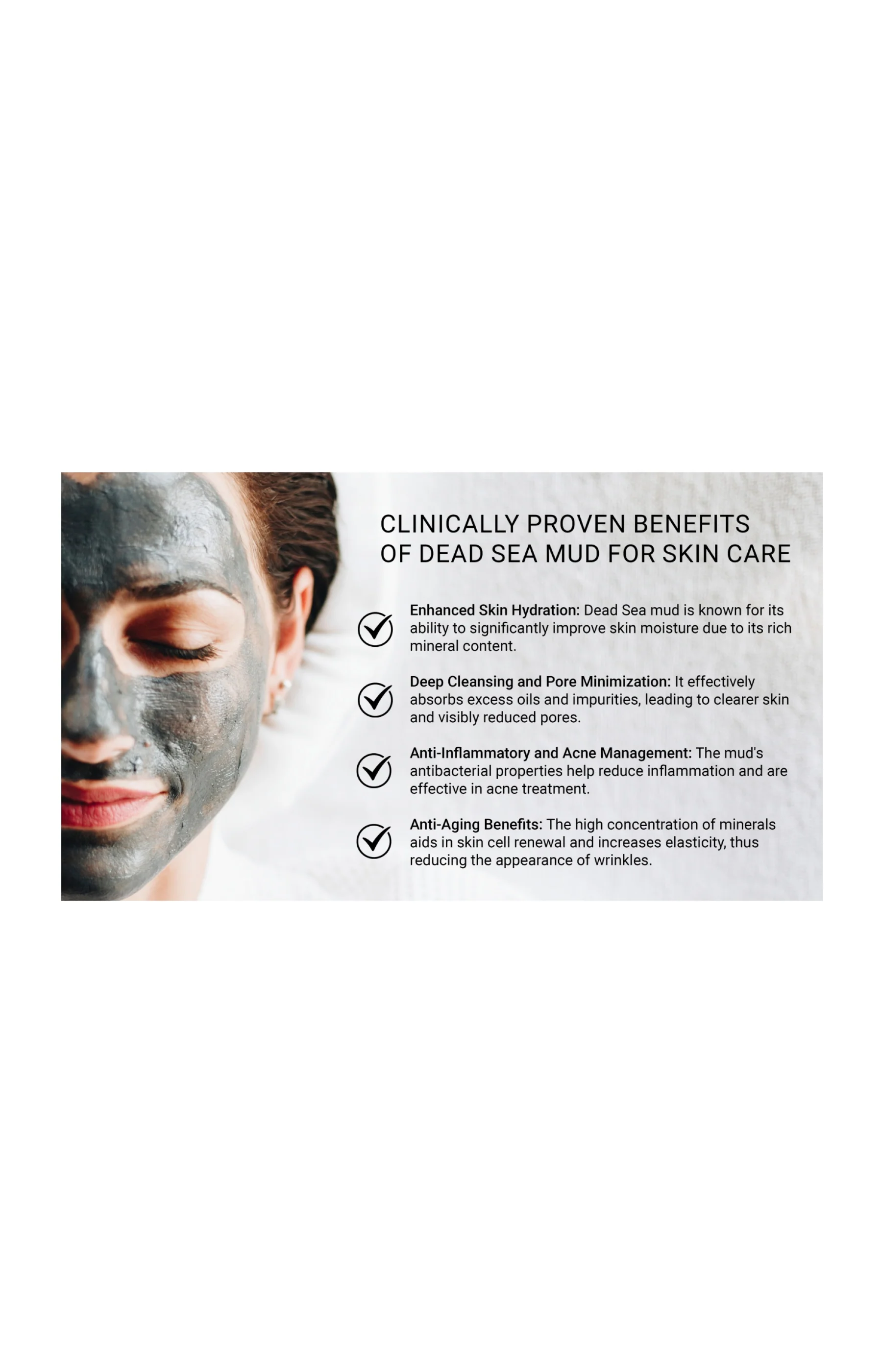 Masque purifiant - Boue de la mer morte & argile kaolin - Visage - 100 ml - Image 4