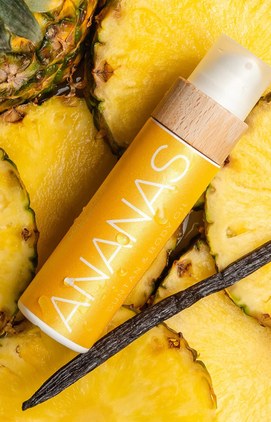Huile de bronzage naturelle - Ananas - Visage & corps - 110 ml - Image 3