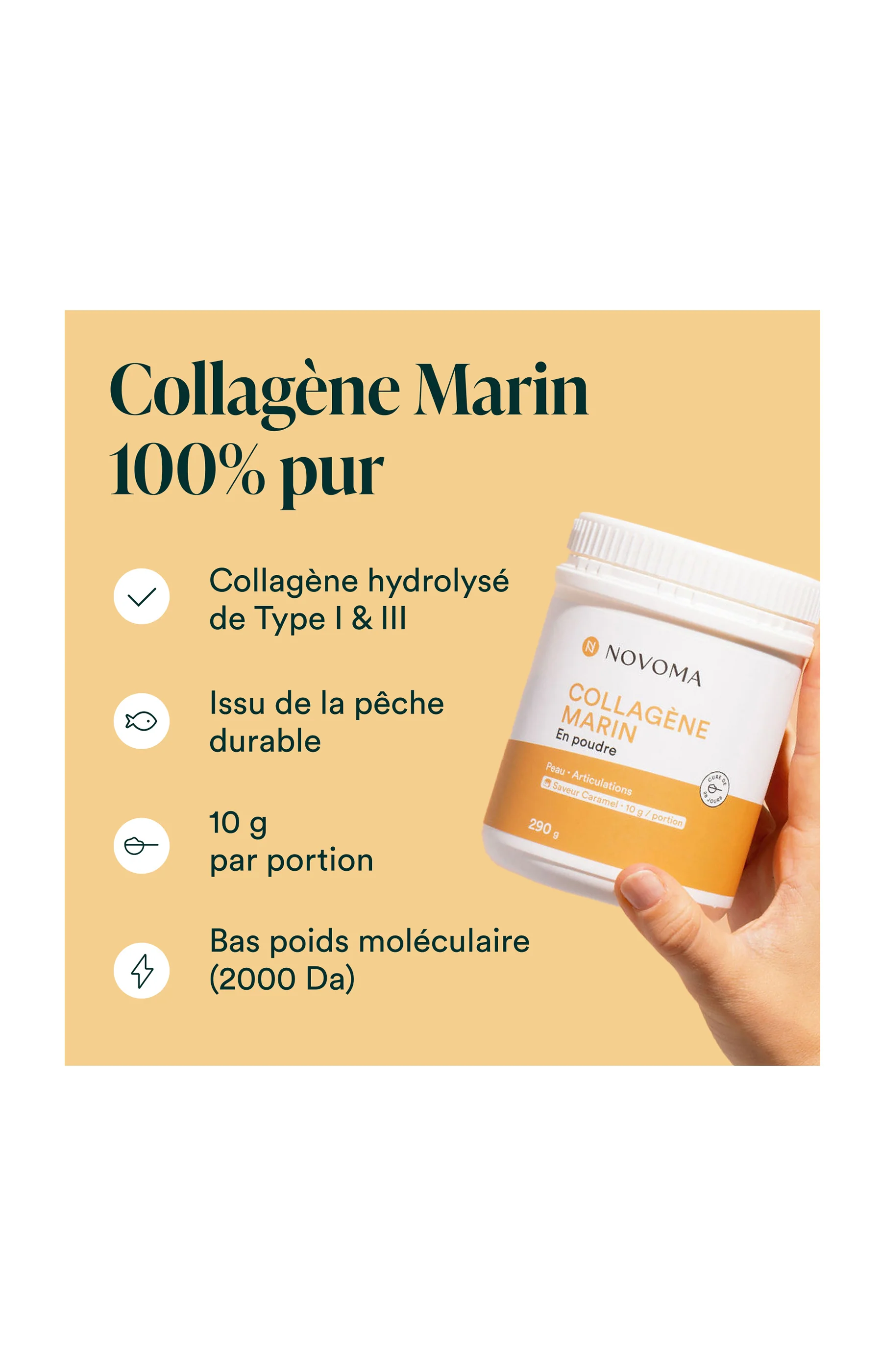 Collagène Marin - Peau & articulations - Saveur caramel - 28 jours - Image 5