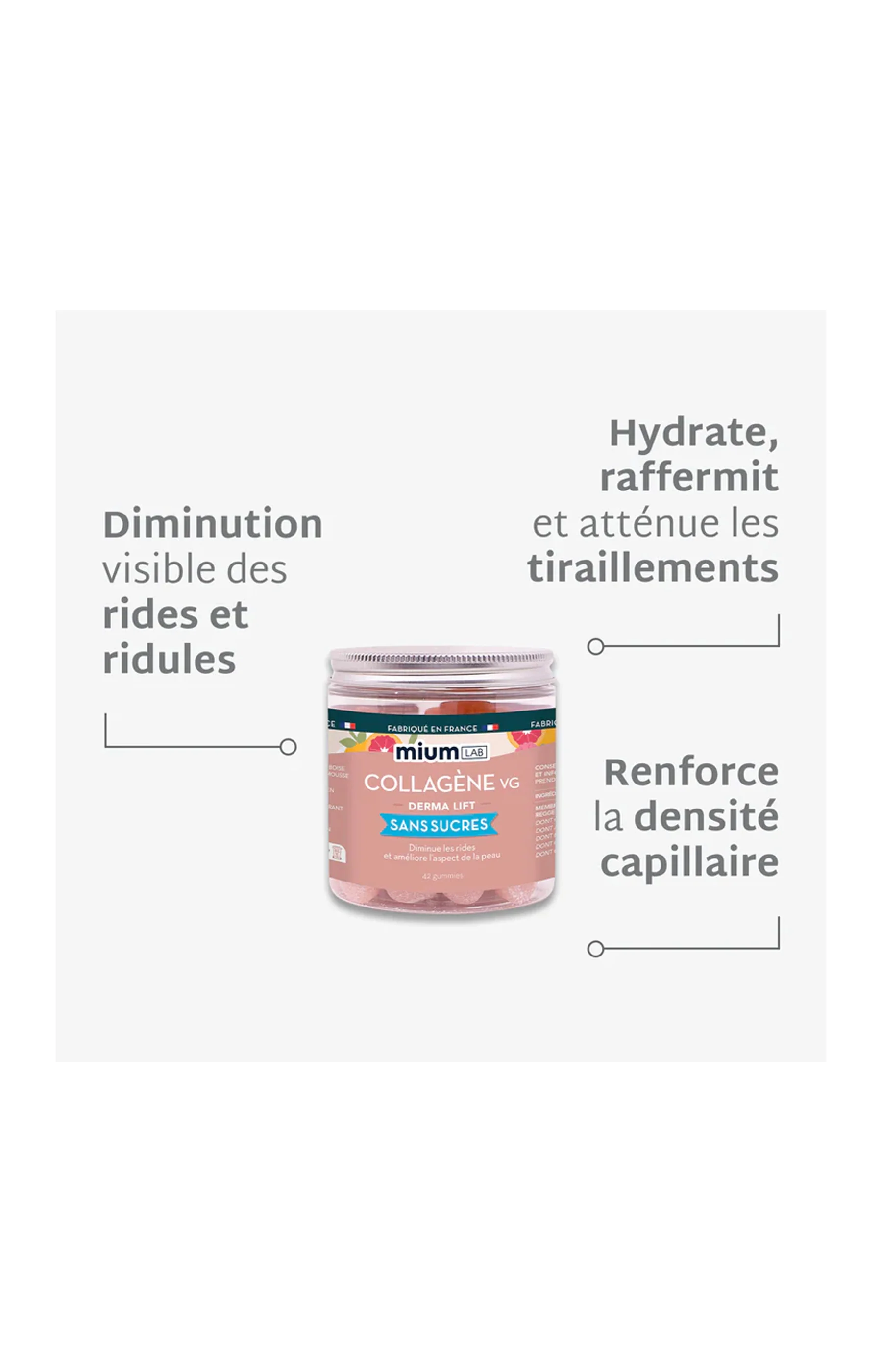 Gummies anti-rides - Framboise &  pamplemousse - Sans sucres - 1 mois - Image 2