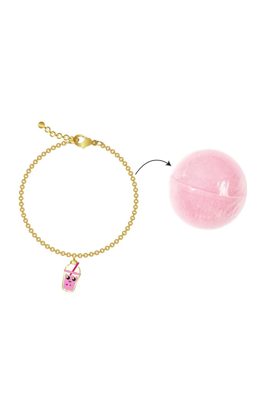 Bombe de bain bijou surprise - Barbe à papa ou fleur de cerisier - Enfant - Coloris aléatoire - 150 g - Image 2