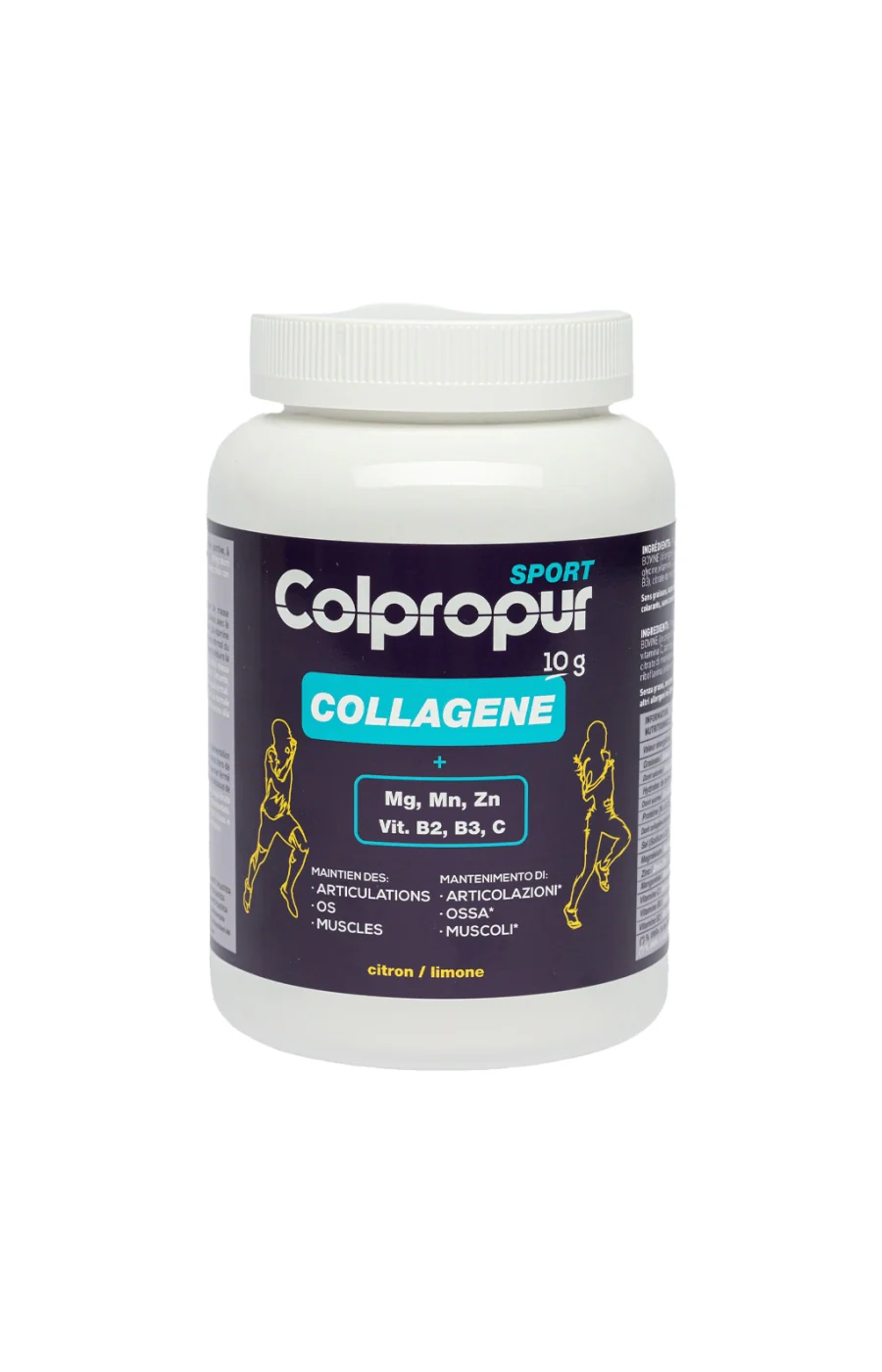 Cure collagène sport - Articulations, os, muscles - Citron - 3 x 345 g