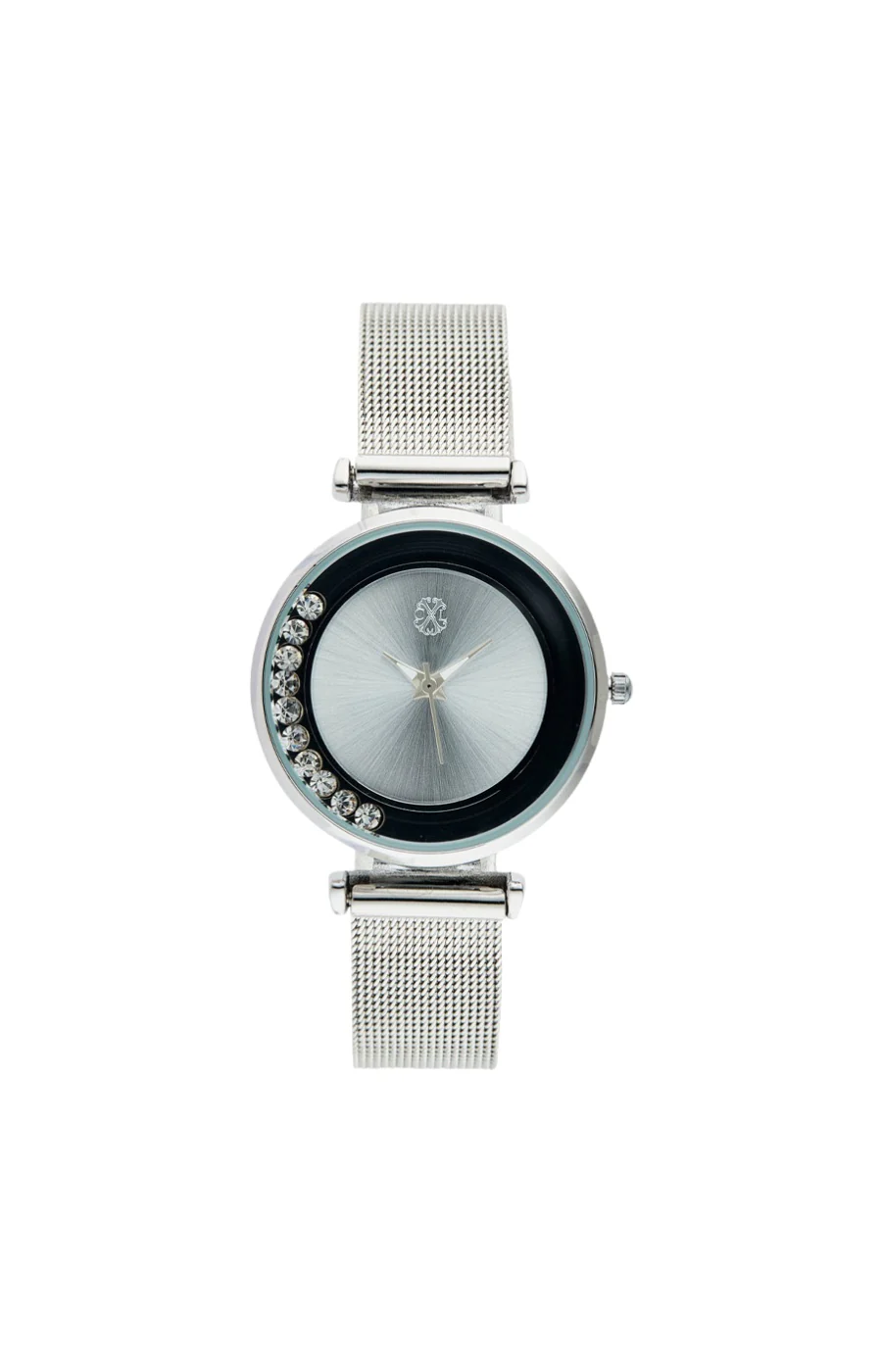 Montre à quartz - Acier inoxydable - Argenté & noir