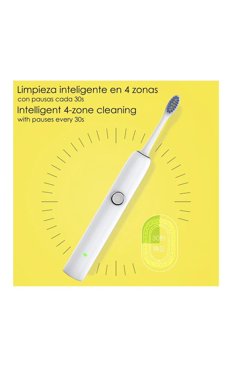Brosse à dents électrique - Blanc - Image 2