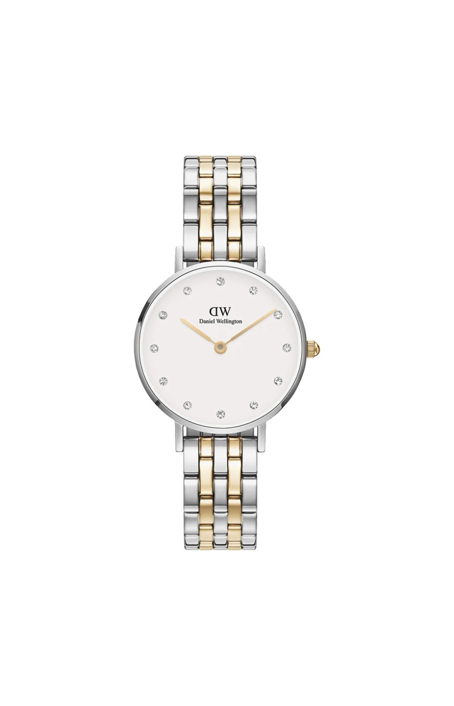 Montre à quartz - Acier inoxydable argenté & doré & cristaux - Femme