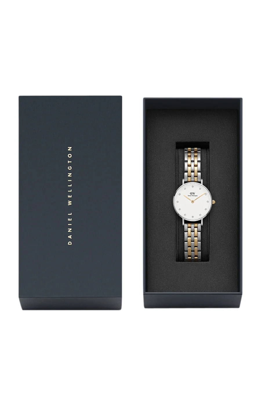 Montre à quartz - Acier inoxydable argenté & doré & cristaux - Femme - Image 2