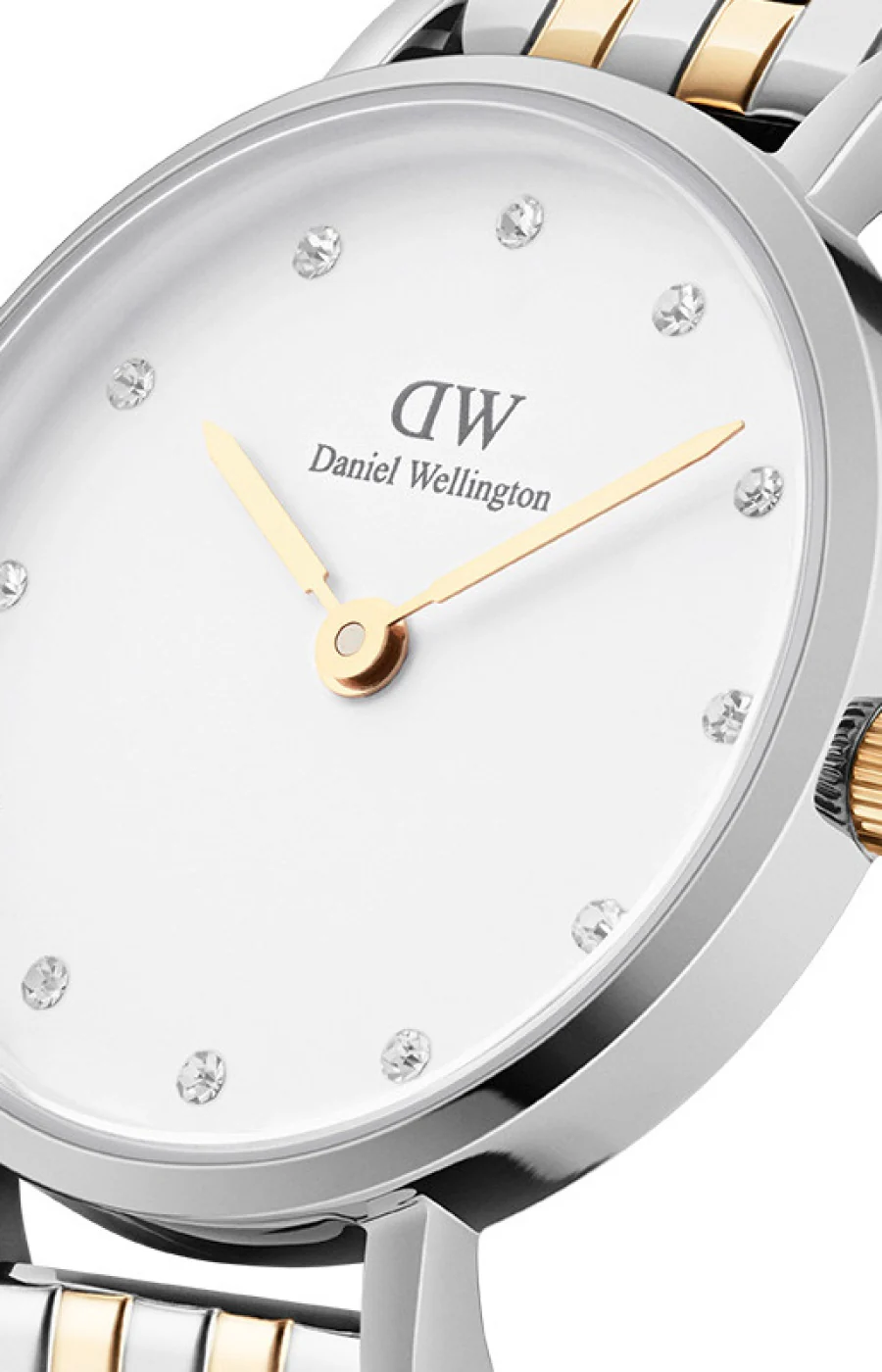 Montre à quartz - Acier inoxydable argenté & doré & cristaux - Femme - Image 5