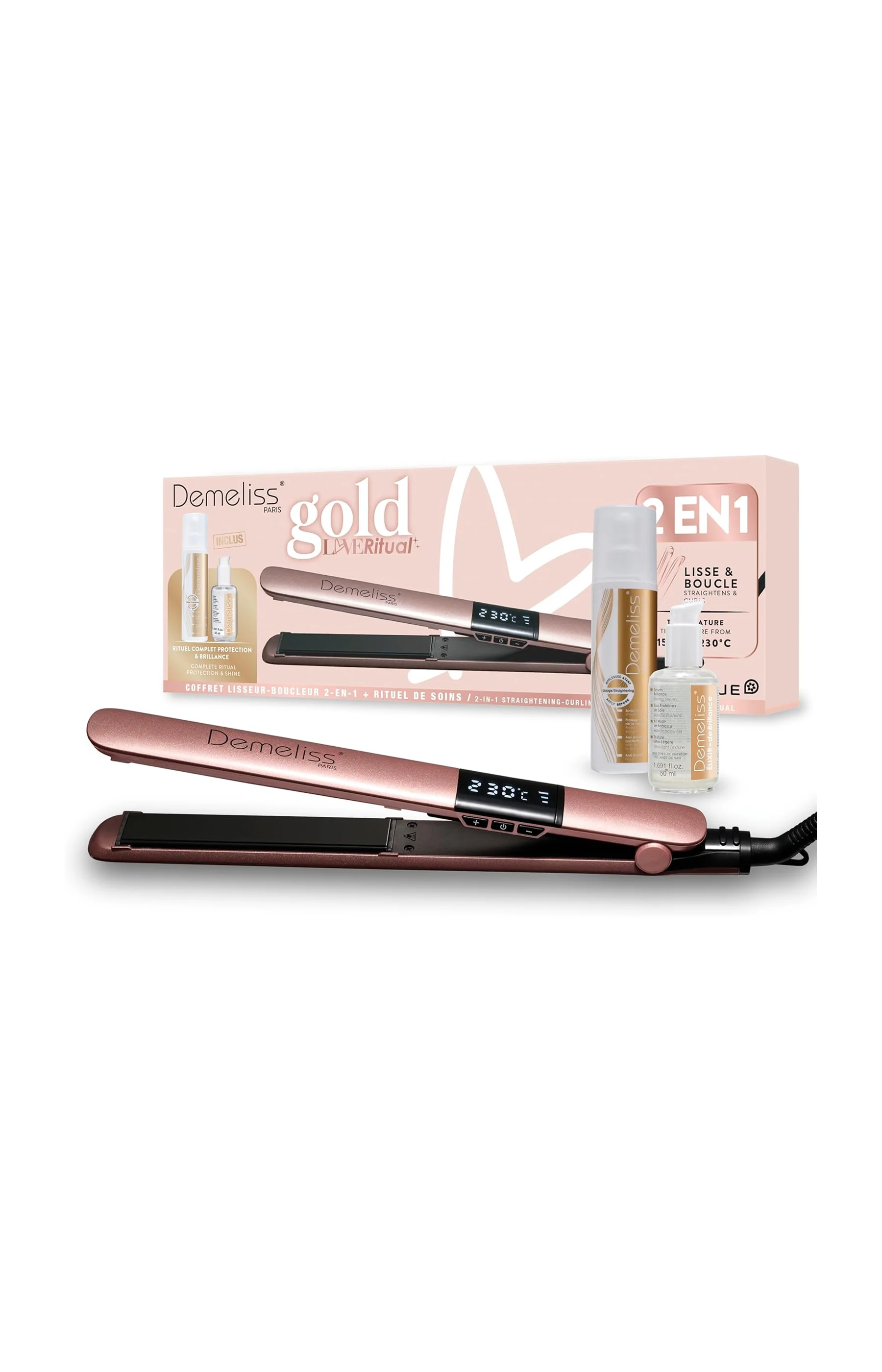 Coffret lisseur & soins protecteurs - Gold Love - 3 produits - Image 2