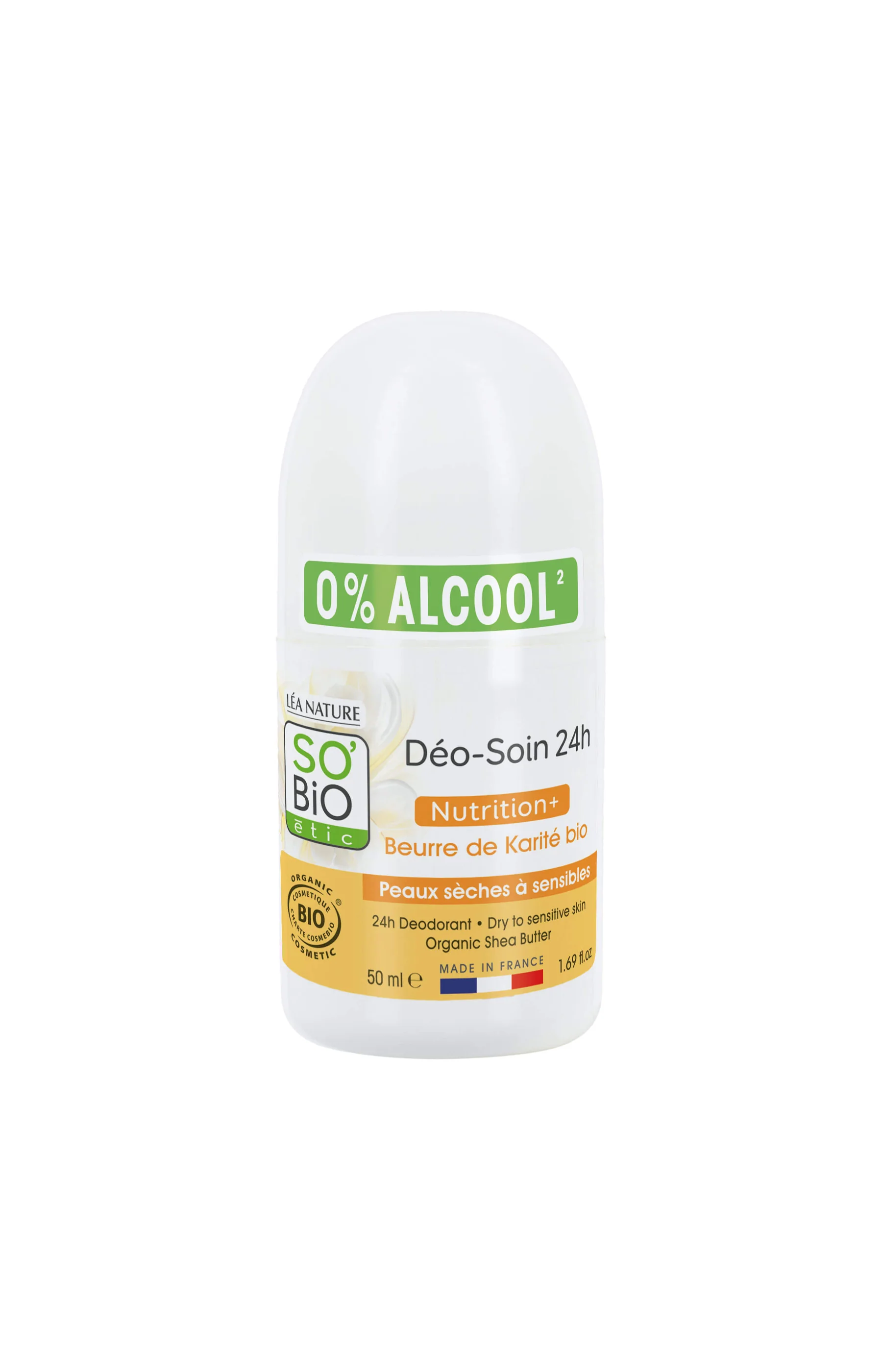 Déodorants roll-on karité bio - Peaux sensibles & sèches - 2 x 50 ml