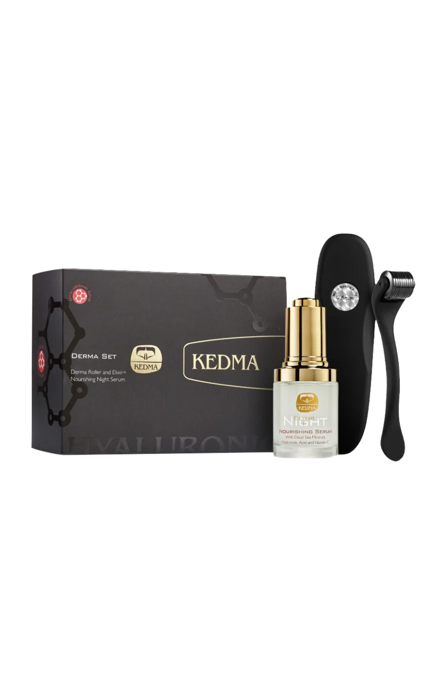 Coffret hydratant - Derma-roller & sérum - Visage - Nuit - 30 ml