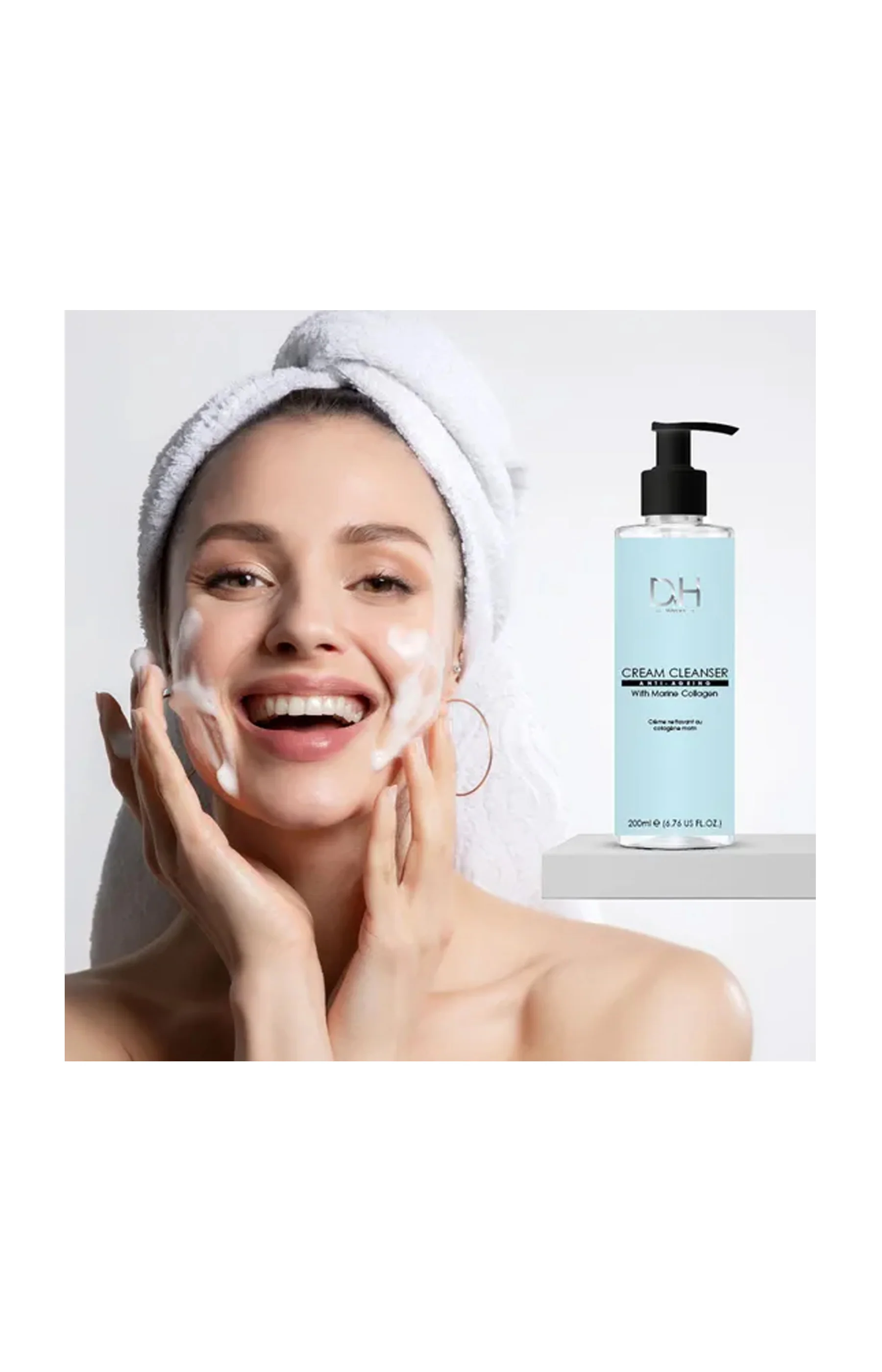 Crème nettoyante - Collagène marin - Visage - 200 ml - Image 3