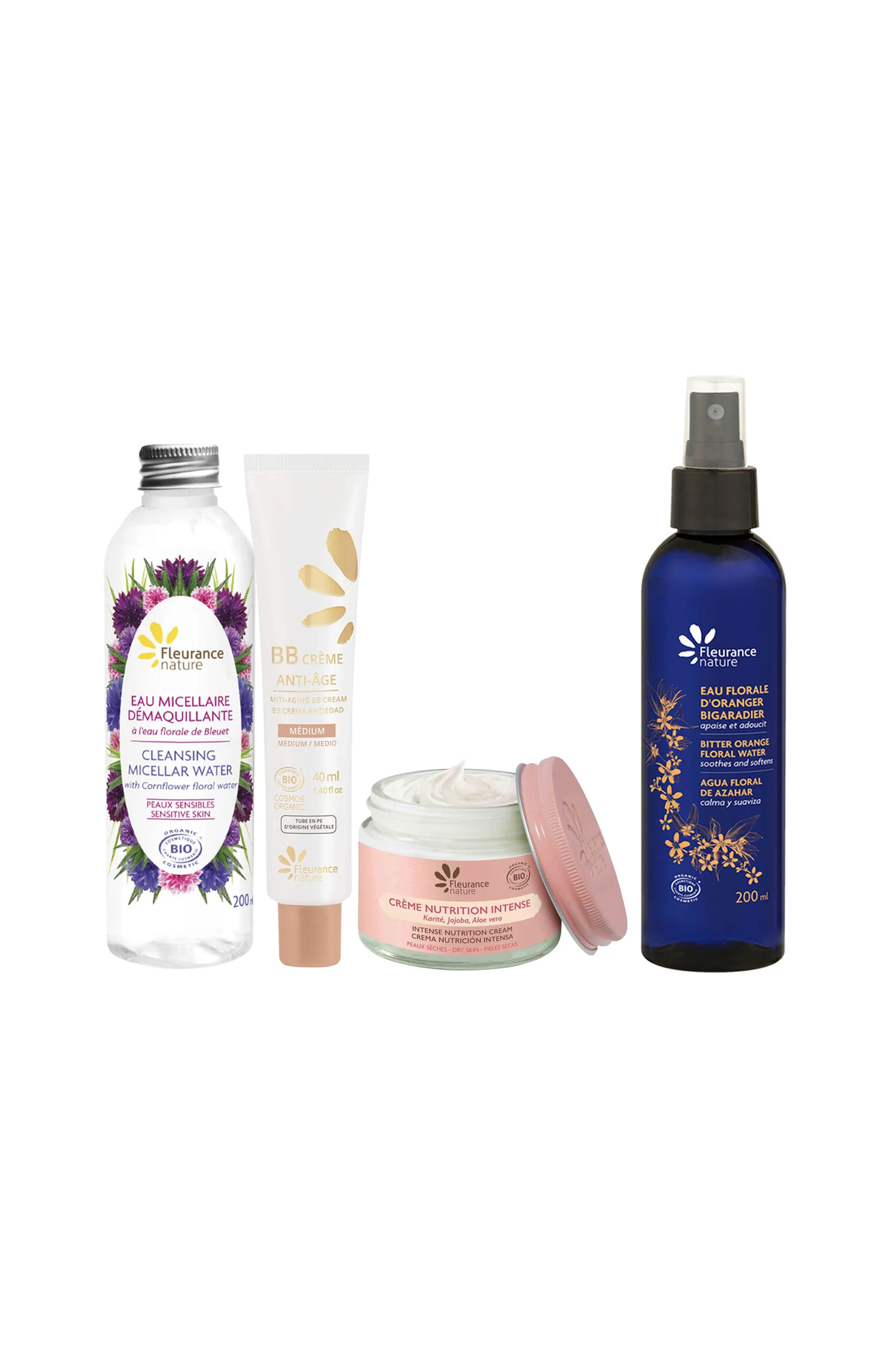 Eau florale apaisante & routine soins visage - 4 produits