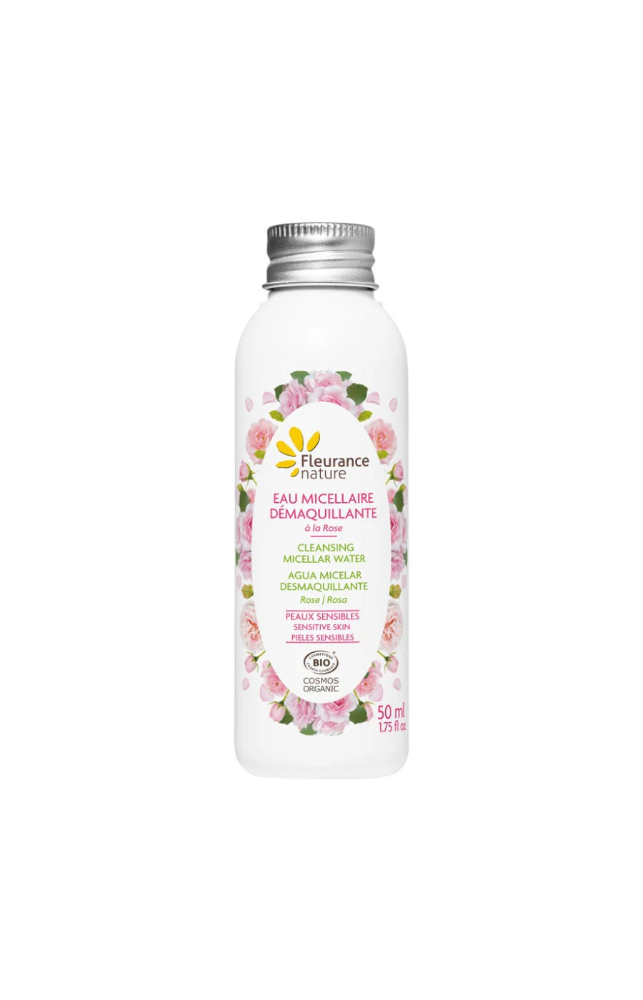 Eaux micellaires démaquillantes bio - Rose - Peaux sensibles - 3 x 50 ml