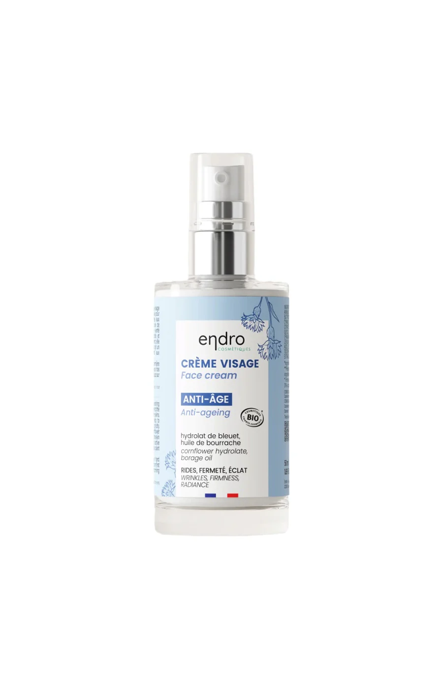 Crème anti-âge bio - Bourrache & bleuet - Visage - 50 ml