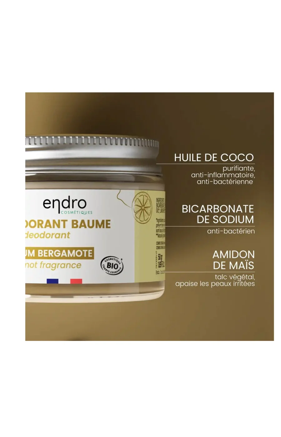 Déodorant baume bio - Bergamote - Corps - 50 ml - Image 2