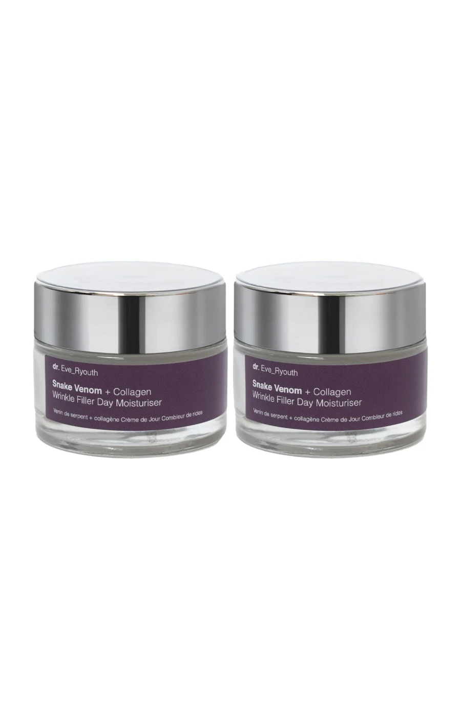 Crèmes de jour anti-rides - Venin de serpent & collagène - Visage - 2 x 50 ml