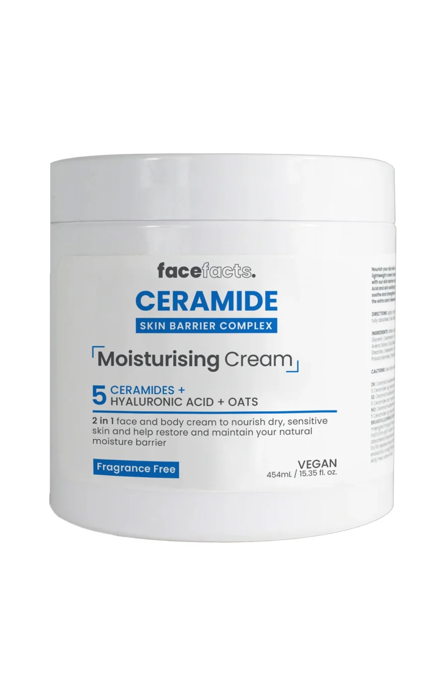 Crème hydratante - Céramide - Peaux sèches - Corps - 454 ml