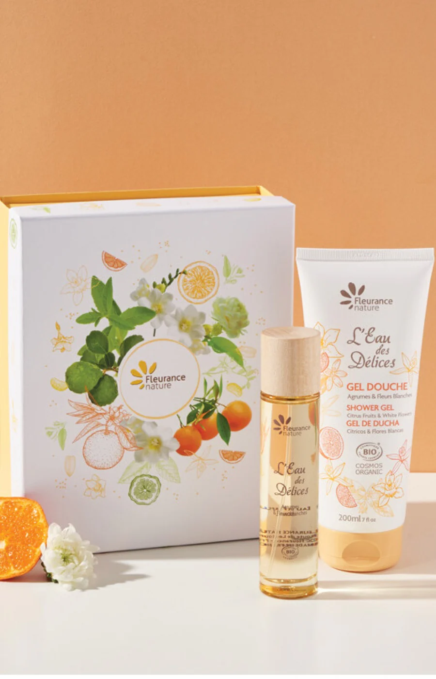 Coffret Eau des Délices bio agrumes & fleurs blanches 50 ml - 2 produits - Image 2