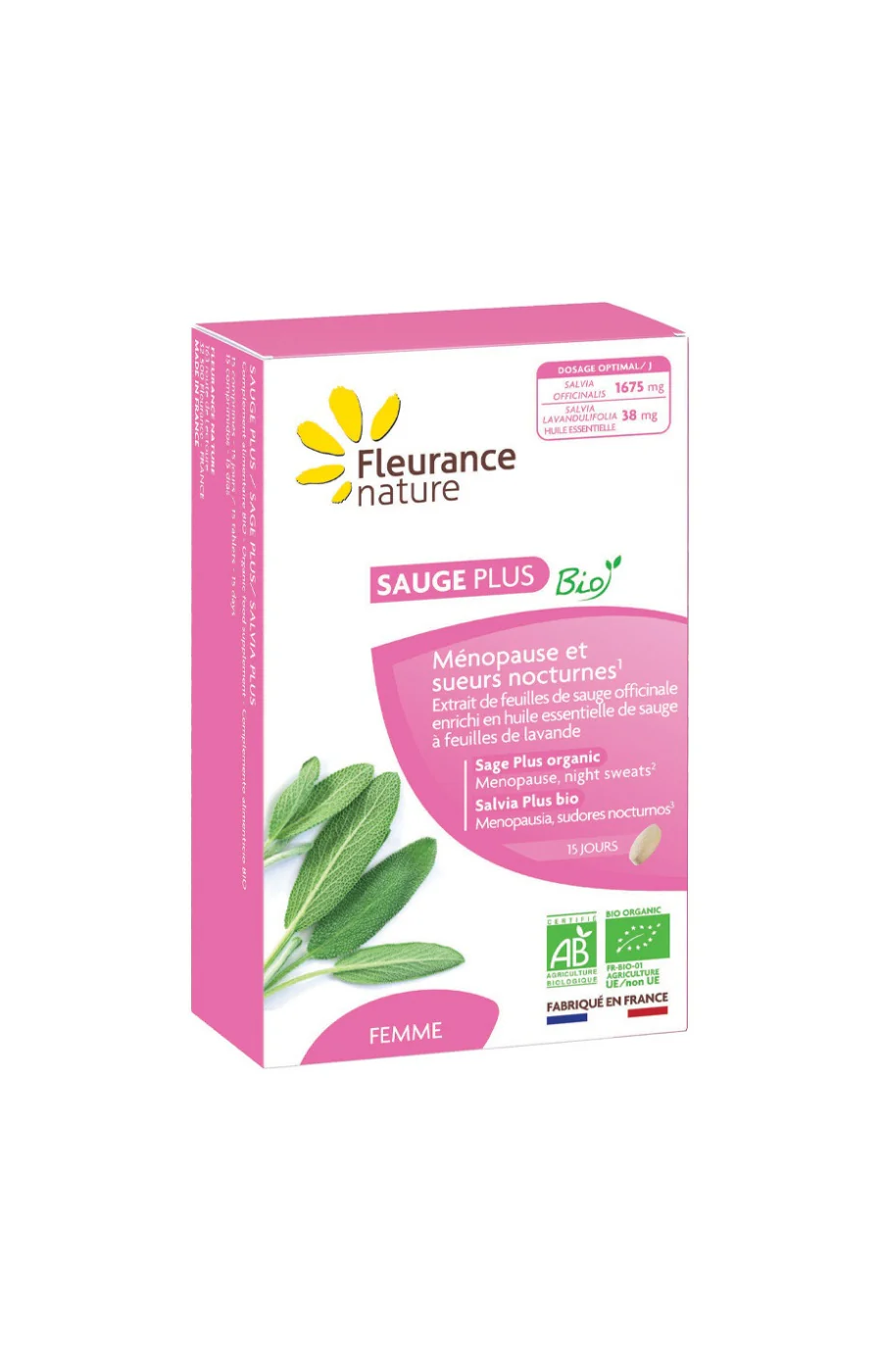 Cure ménopause bio - Sauge - 15 jours
