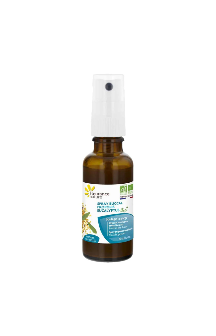 Spray buccal bio - Propolis & eucalyptus - Pour soulager la gorge - 30 ml