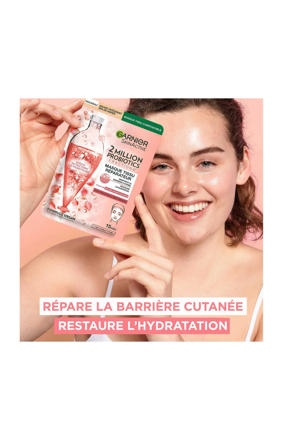 3 masques en tissu réparateur - SkinActive - Probiotiques - Visage - Image 5