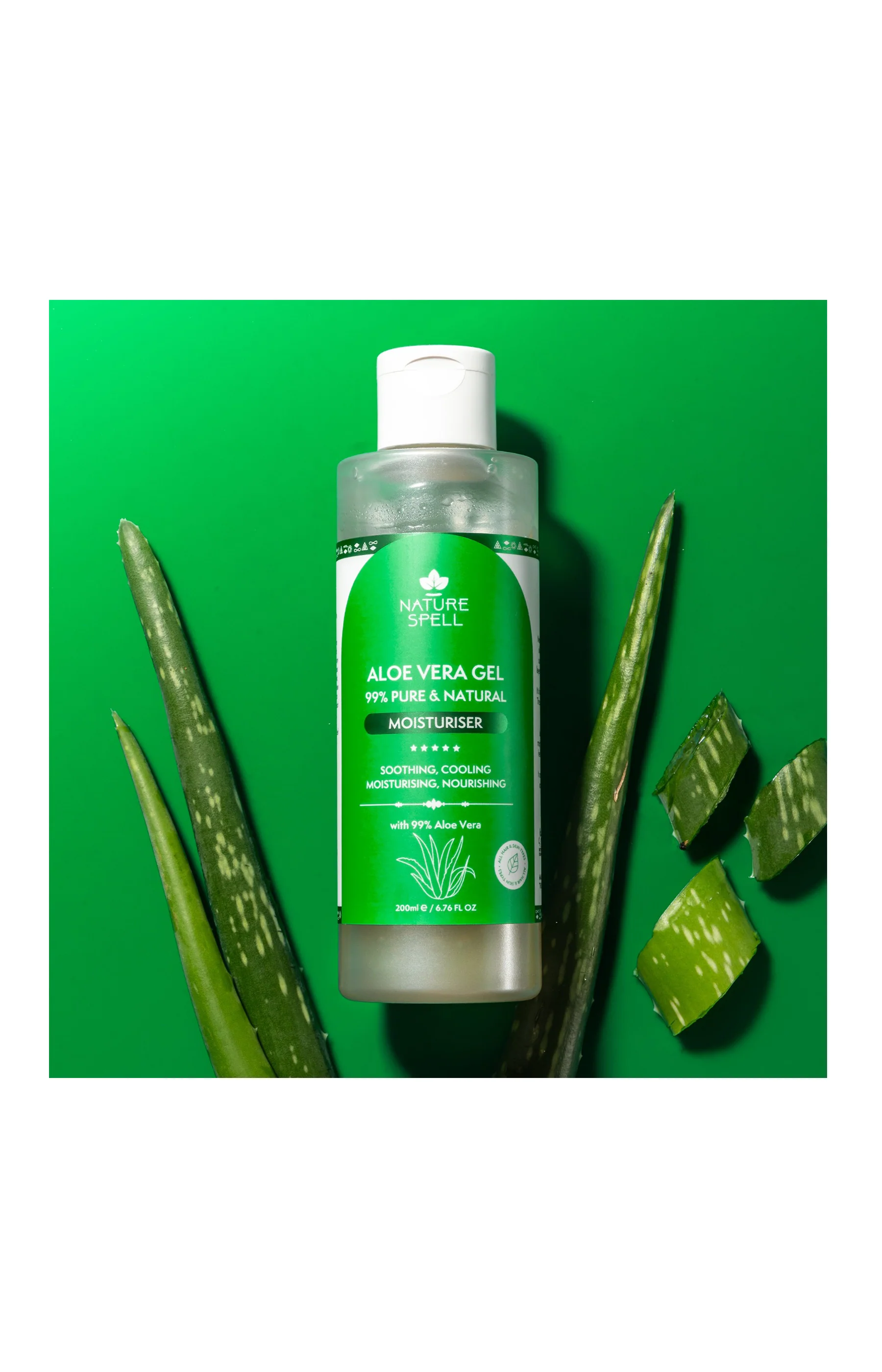 Gel aloe vera pur 99 % – Visage corps & cheveux - 200 ml - Image 2
